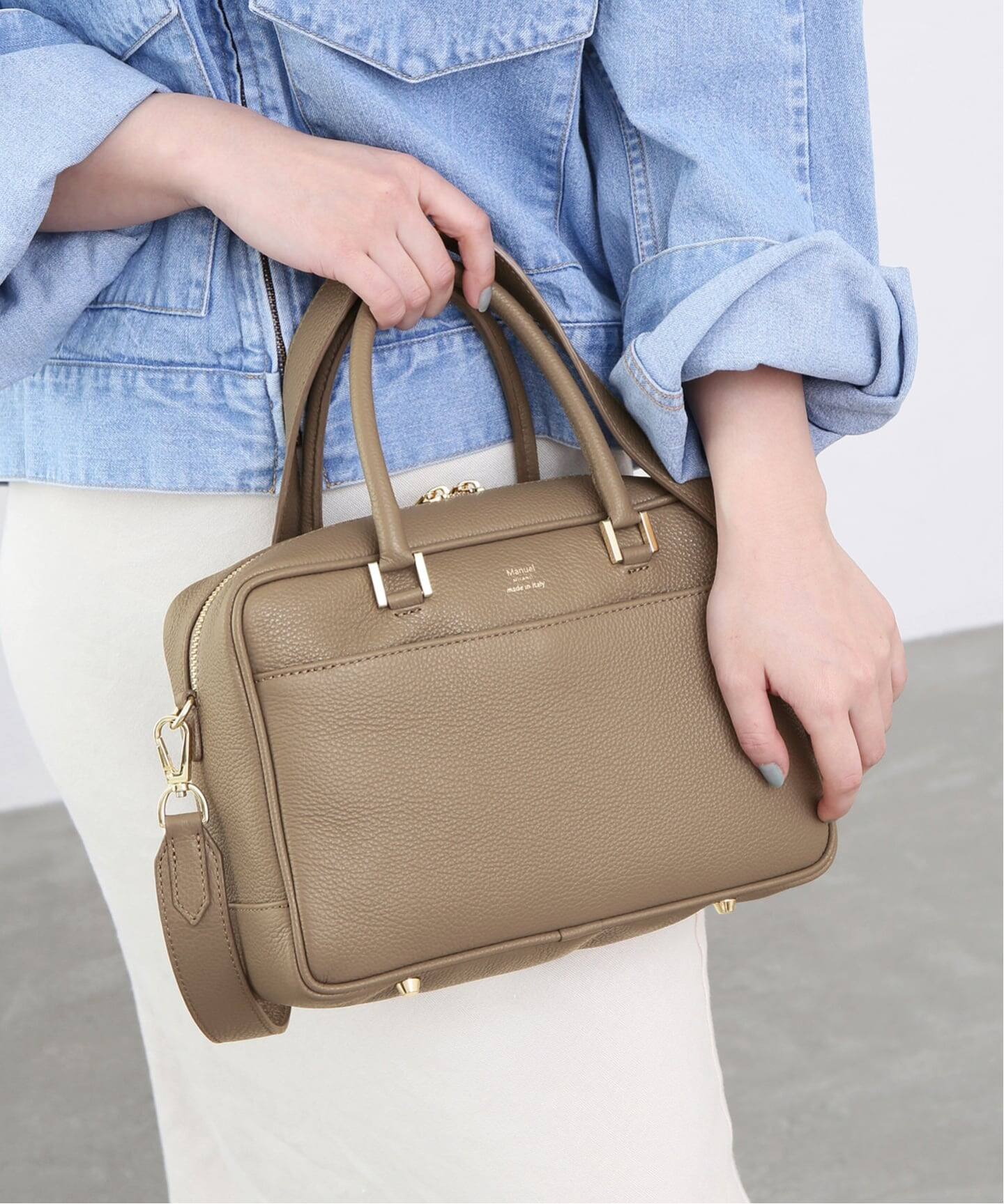 新品 IENAイエナ Manuel MILANO マニュエルミラノ レザーバッグ 追加4》Manuel MILANO/マニュエルミラノ レザーバッグ