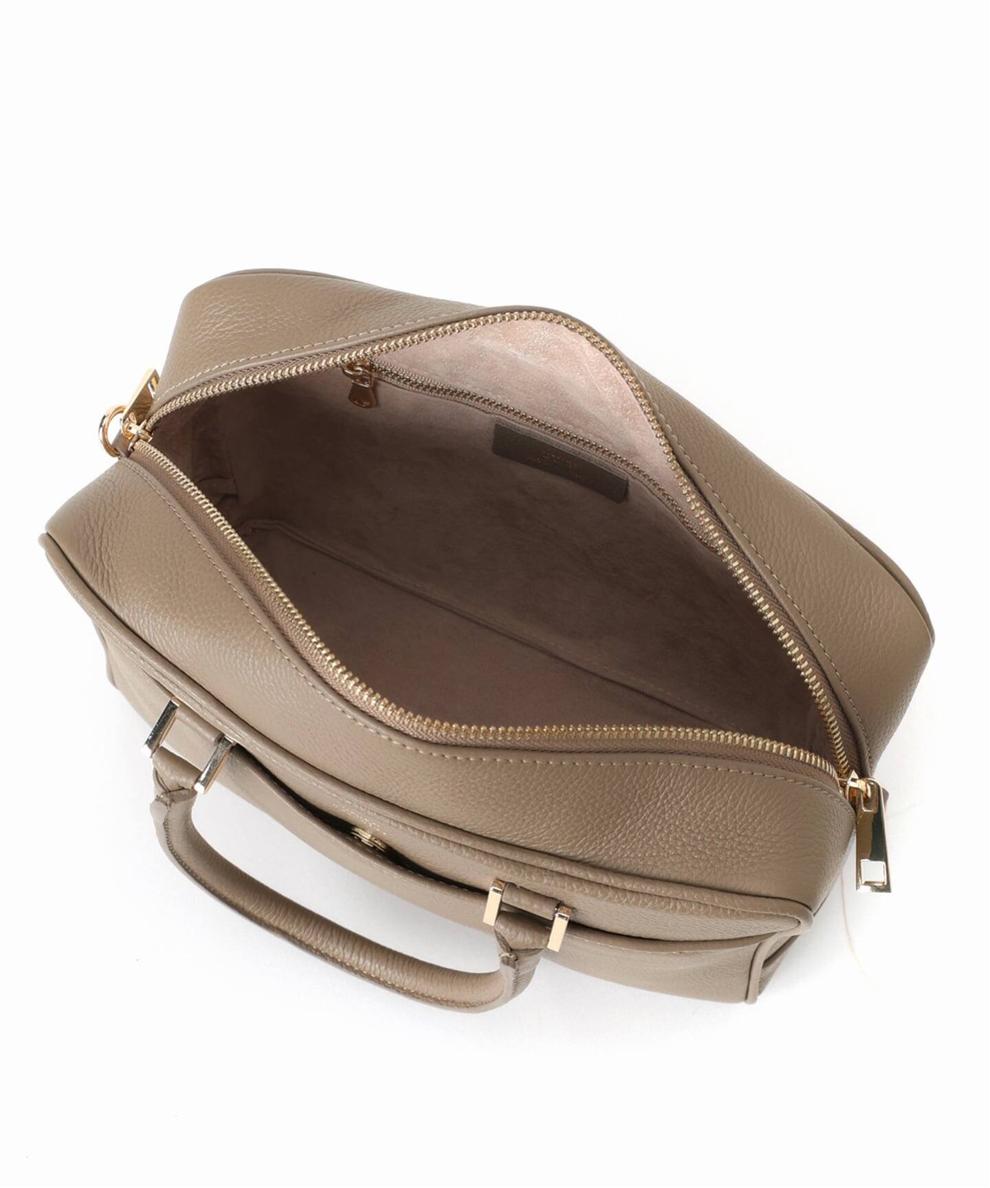 IENA ManuelMILANO マニュエルミラノレザーバッグ グレー Manuel MILANO/マニュエルミラノ】レザーバッグ（ハンドバッグ