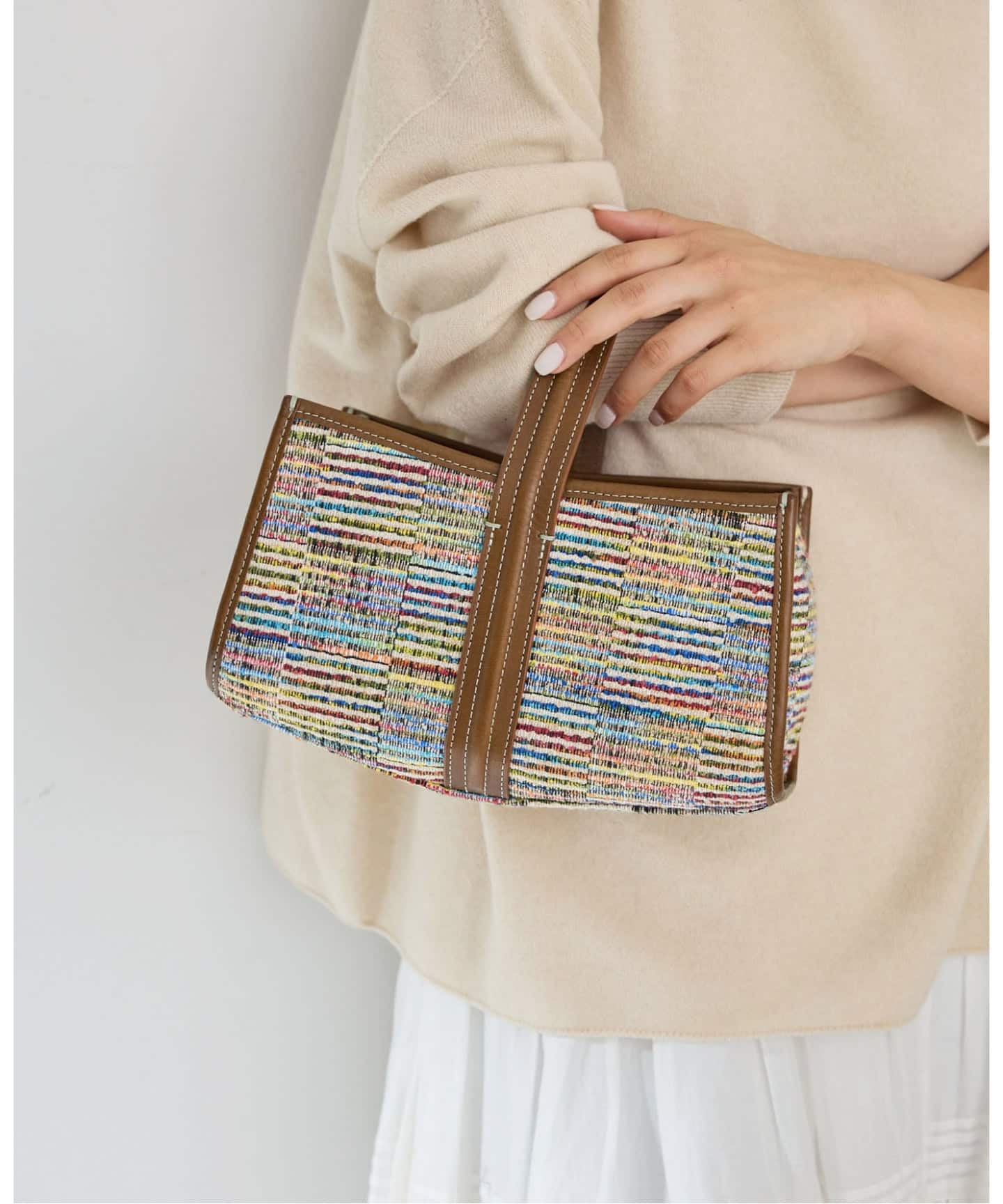 IENA A VACATION SEE SAW BAG LINE イエナ A VACATION/ア ヴァケーション SEE SAW BAG LINE CHECK（ハンドバッグ