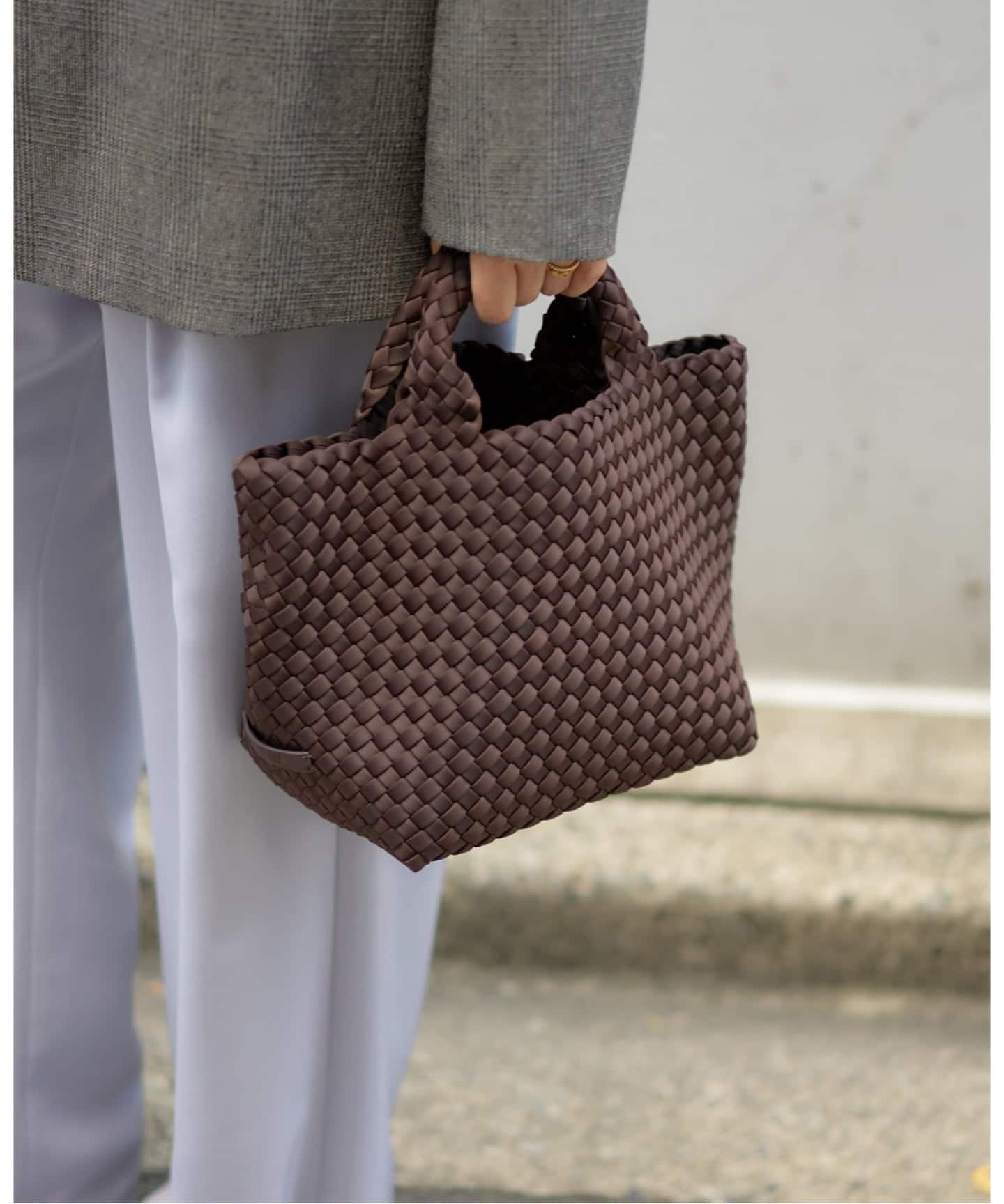 新品NAGHEDI ナゲディSt Barths Smallトートバッグ ブラウン NAGHEDI/ナゲディ】St Barths Small Tote｜martinique（マルティニーク