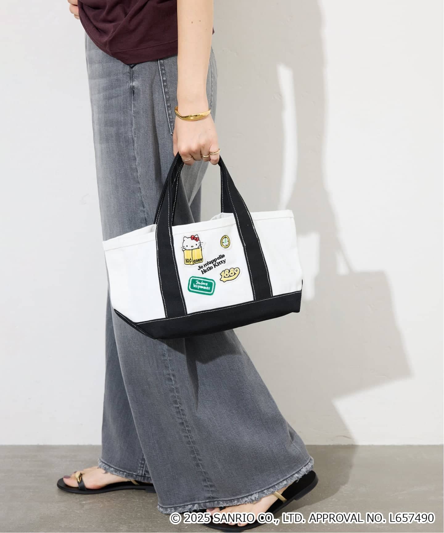 25SS【未使用・タグ付】Hello Kitty ワッペンランチトートバック SLOBE IENA｜《WEB限定/追加2》Hello Kitty ワッペンランチ