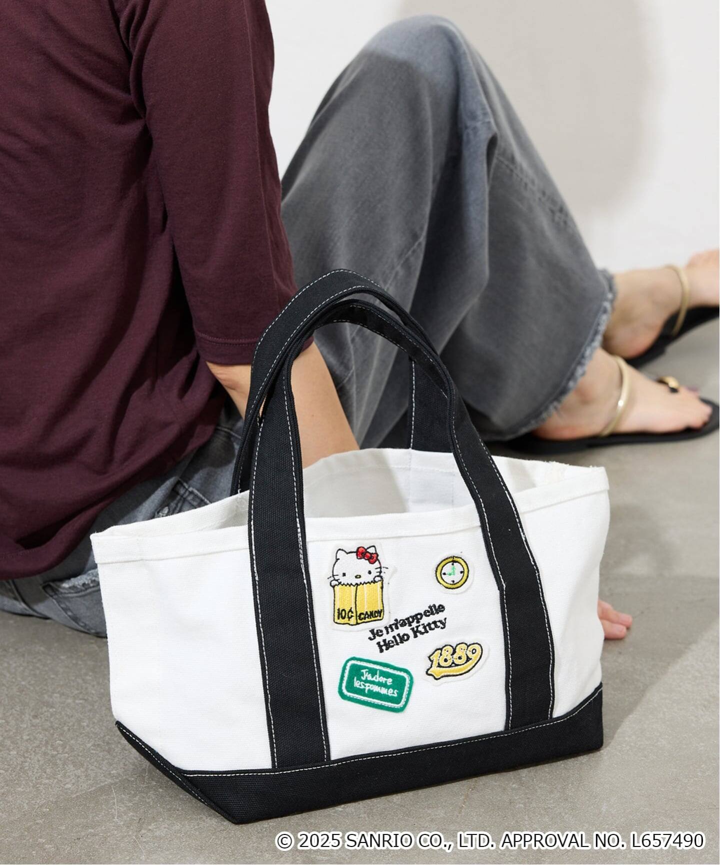 一部店舗・WEB限定》Hello Kitty ワッペンランチトートバック（その他