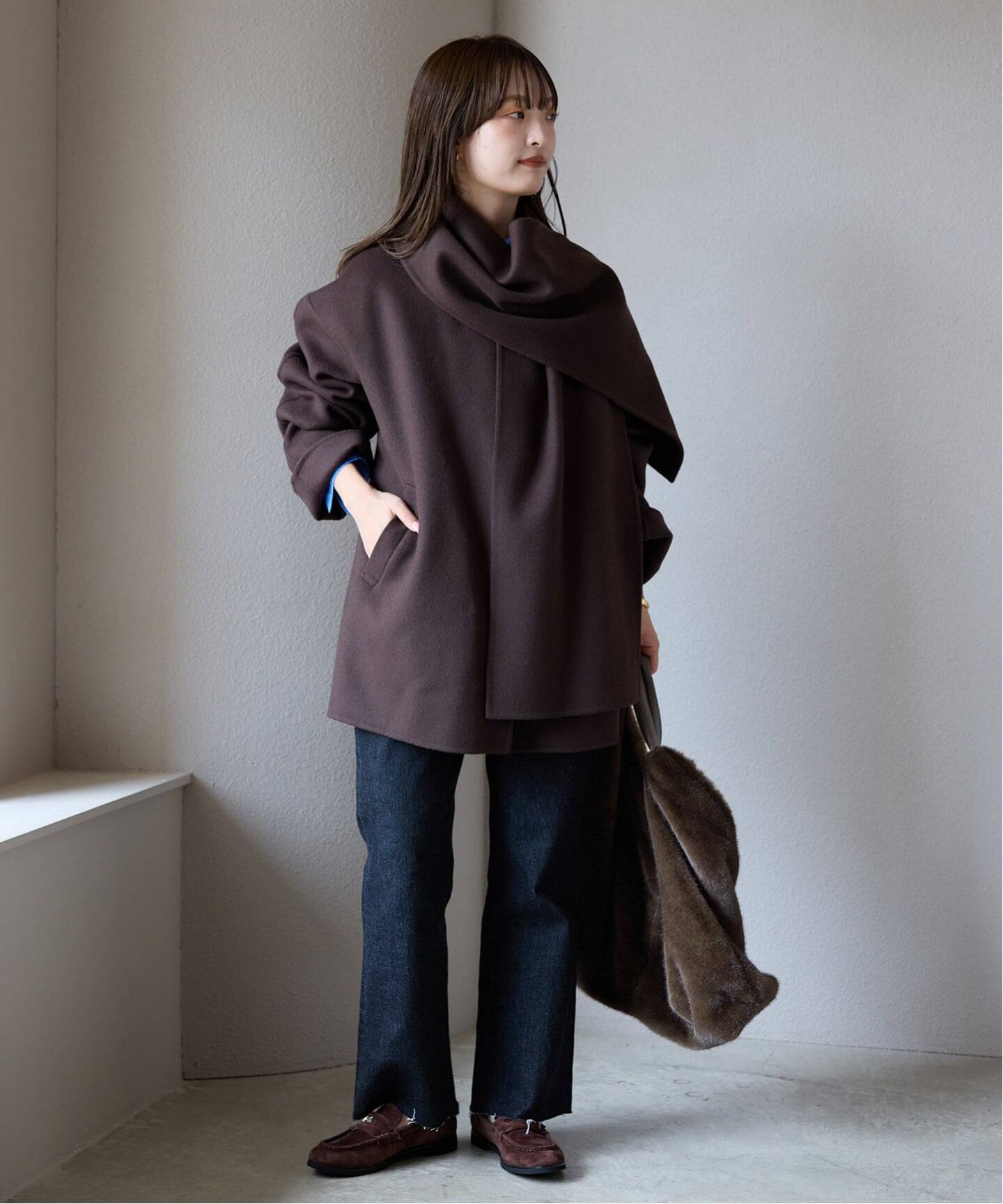 SLOBE IENA ★フーディECOファー SLOBE IENA（スローブイエナ）の「エコファー付きフード
