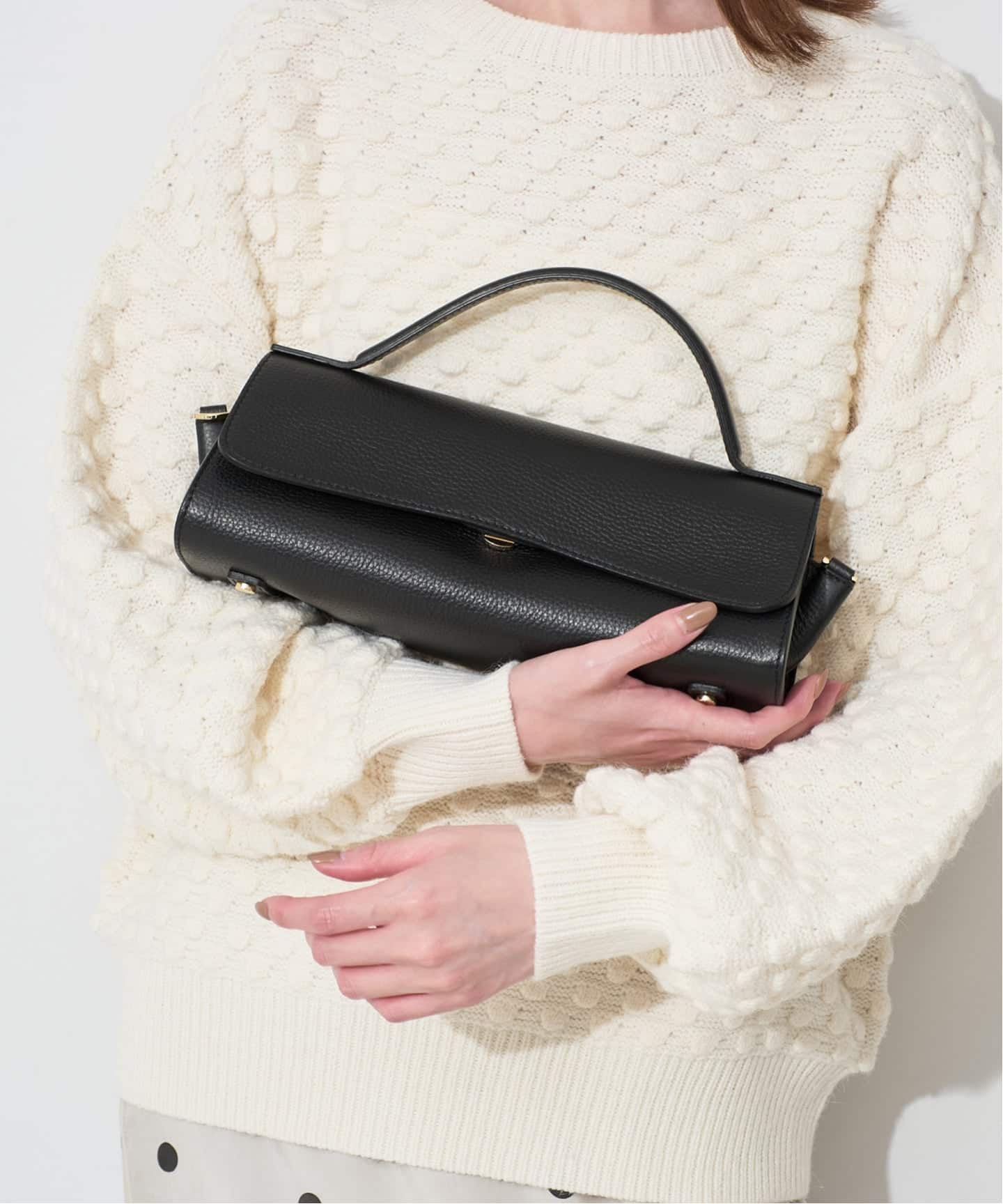 ロリステッラ　ハンドルバッグ LORISTELLA/ロリステッラ ワンハンドルショルダーバッグベージュ