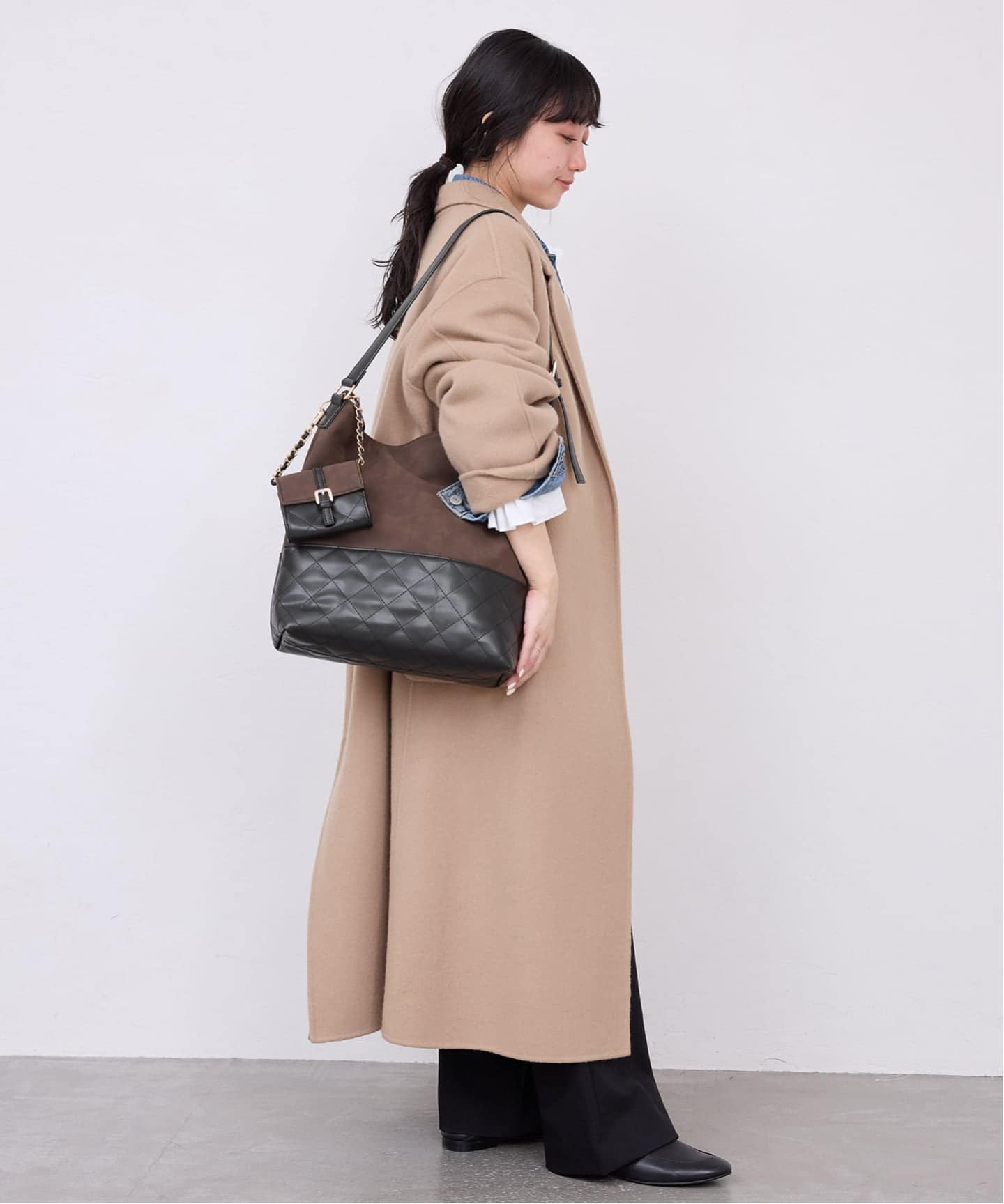 オウレンティ SLOBE IENA キルティングショルダーバッグ ベージュ美品 追加予約》OUTDOOR/アウトドア SLOBE別注 キルティング2WAYショルダー