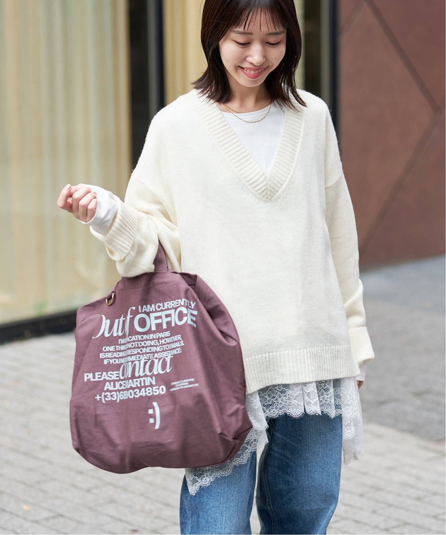 スローブイエナ タグ付 2WAYビッグトート WEB限定/追加2》LOUNA SLOBE別注 BIGトートバッグ（トートバッグ