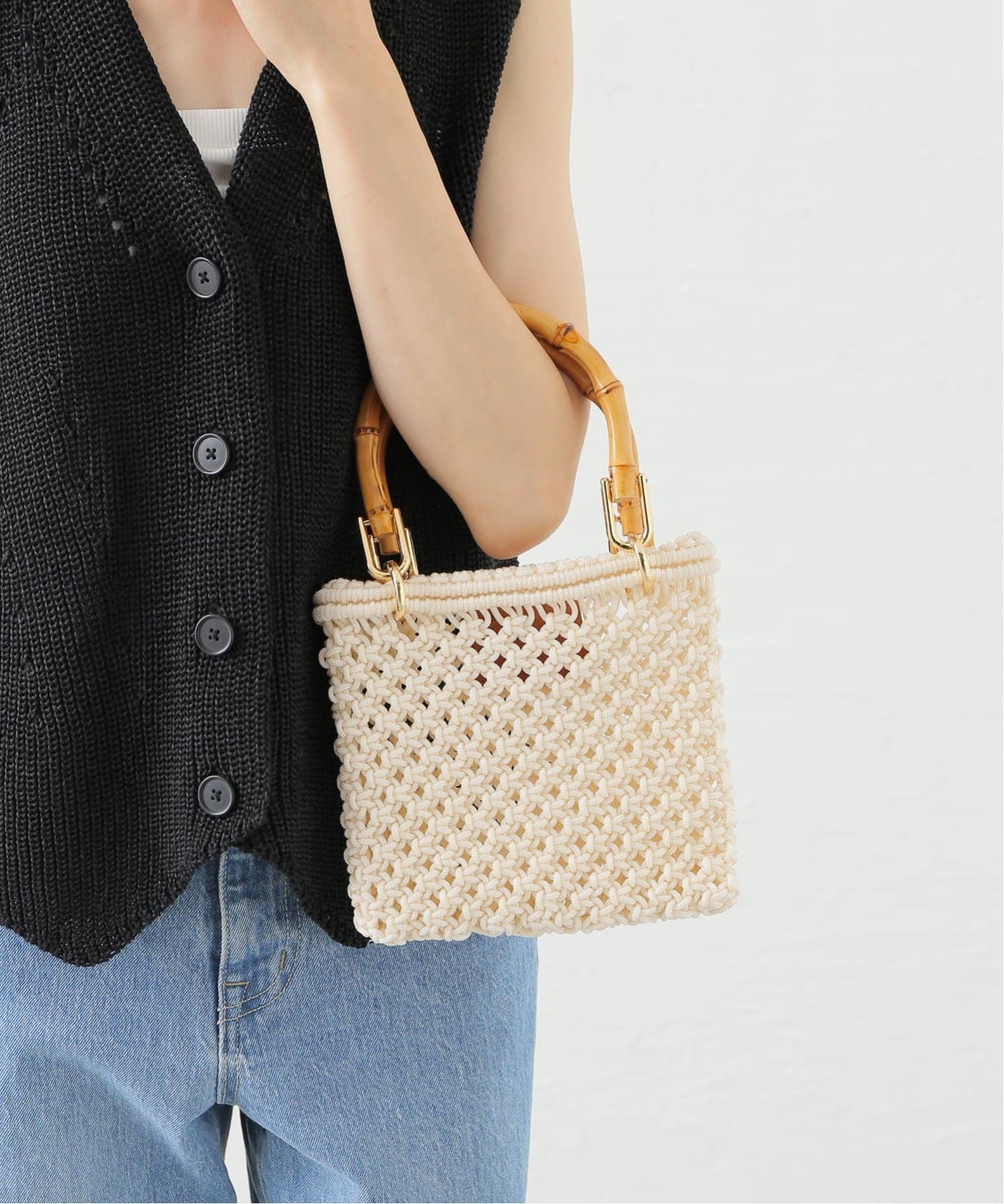 激安ブランド LeS KECH ESSENTIELS/ケシュルエッセンシャル BAG BAMBOO WOVEN バッグ