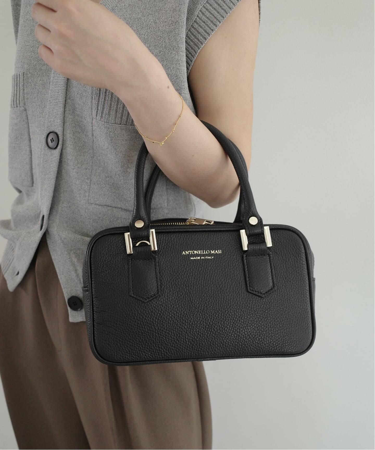 ANTONELLO MASI/アントネッロマージ SLOBE別注 レザーボストン