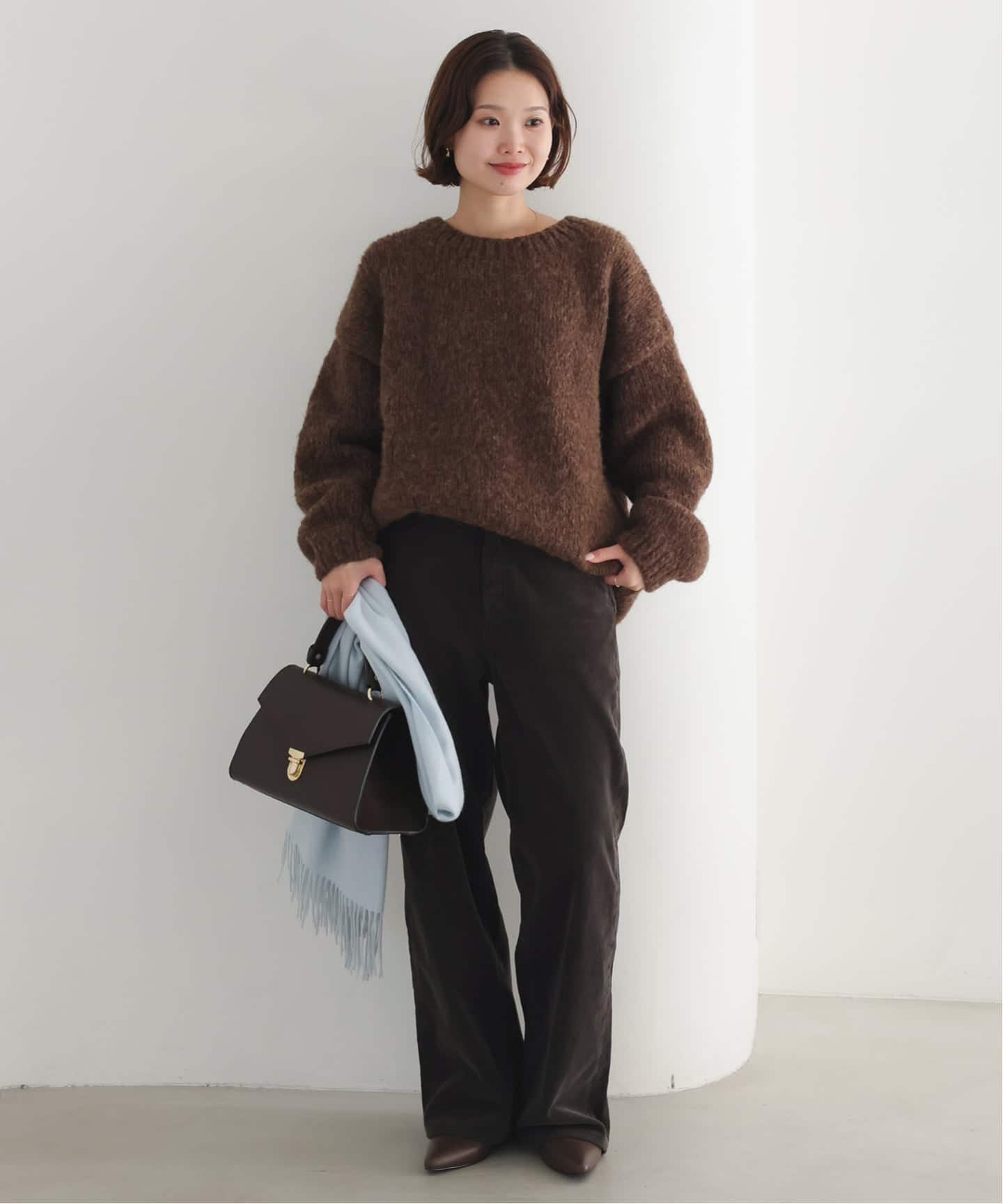 SLOBE IENA別注　マルコビアンキー二　ブラウンレザーショルダーバッグ SLOBE IENA別注 マルコビアンキー二 ブラウンレザーショルダーバッグ