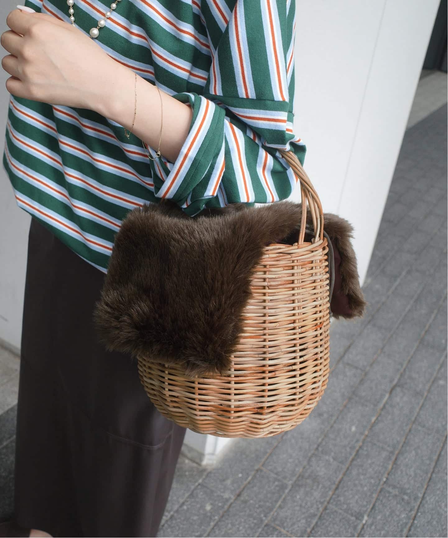 Bagmatiバグマティ SLOBE別注カゴハンドバッグ セール】【BAGMATI/バグマティ】レザーハンドルカゴTOTE（トート