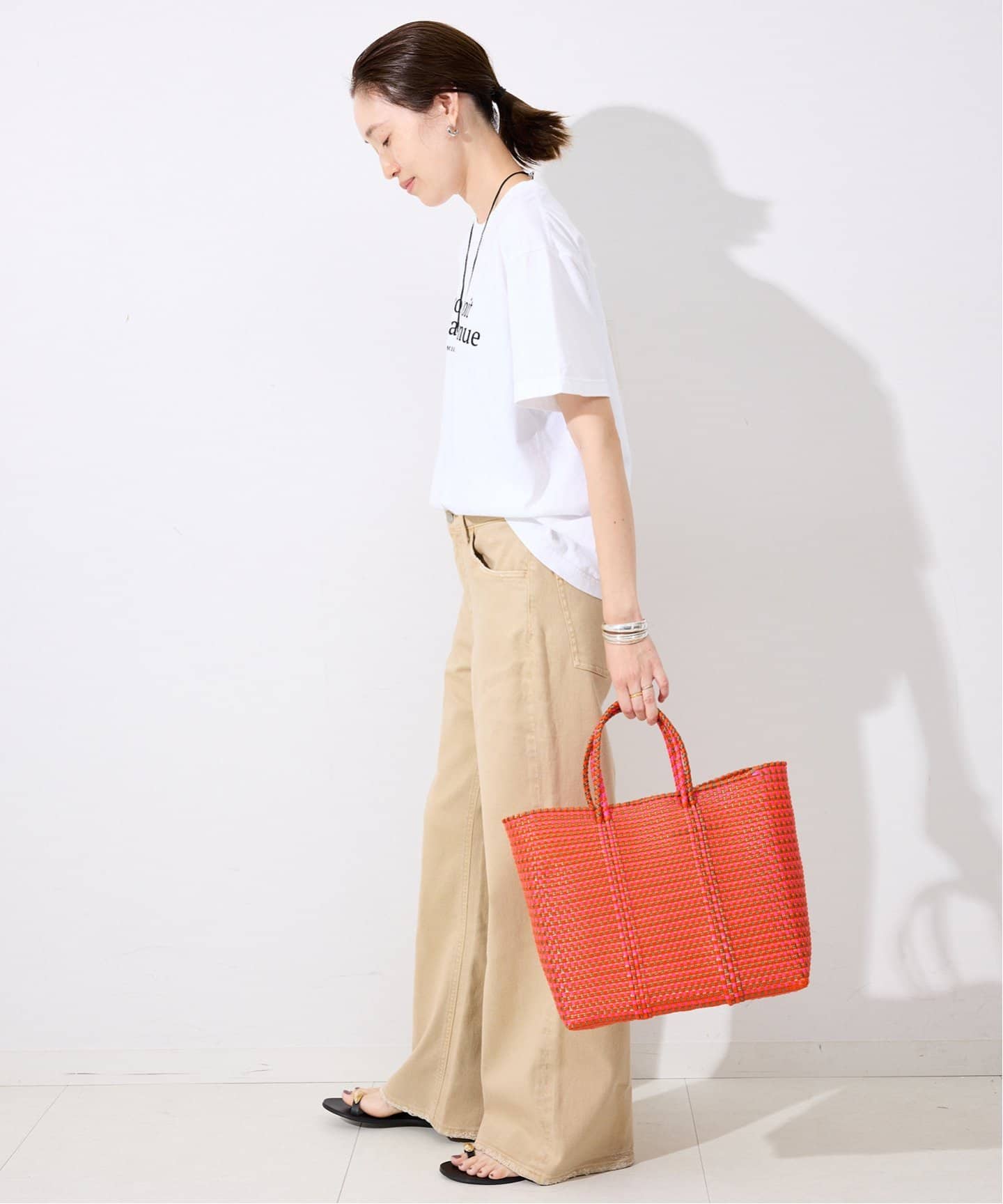 メルカドバッグ　ホワイト　Lサイズ　NOBLE メルカドバッグ｜イノブンオンラインショップ