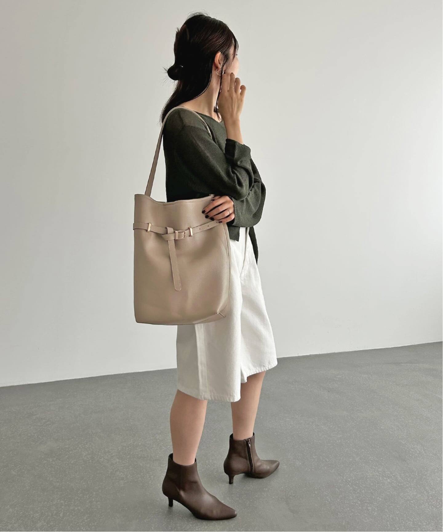 追加》SLOBE ベルトスクエアトートバッグ（ショルダーバッグ）｜SLOBE