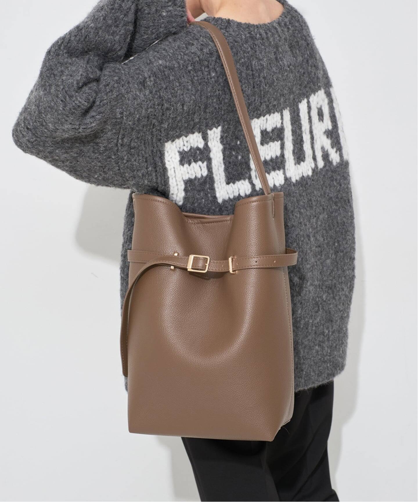 追加2》SLOBE ベルトスクエアトートバッグ（ショルダーバッグ）｜SLOBE