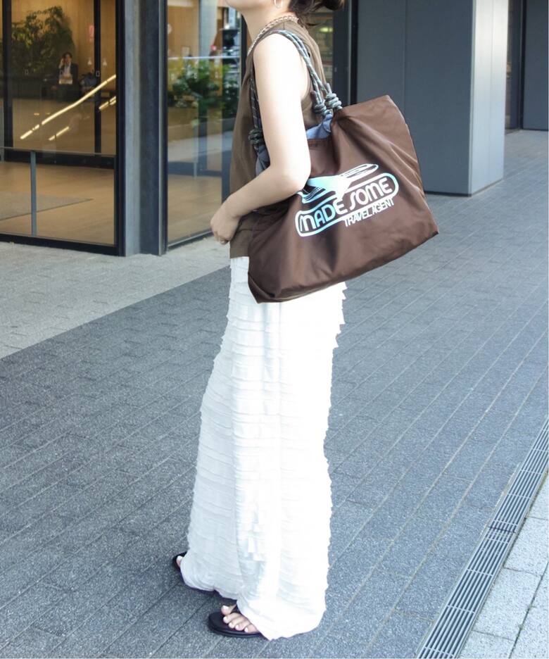 made some sports wear for SLOBE IENA ナイロン LOGO BAG（トート 