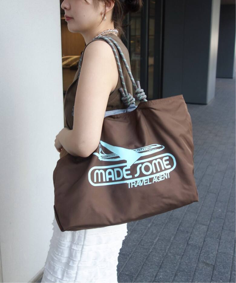 made some sports wear for SLOBE IENA ナイロン LOGO BAG（トート 