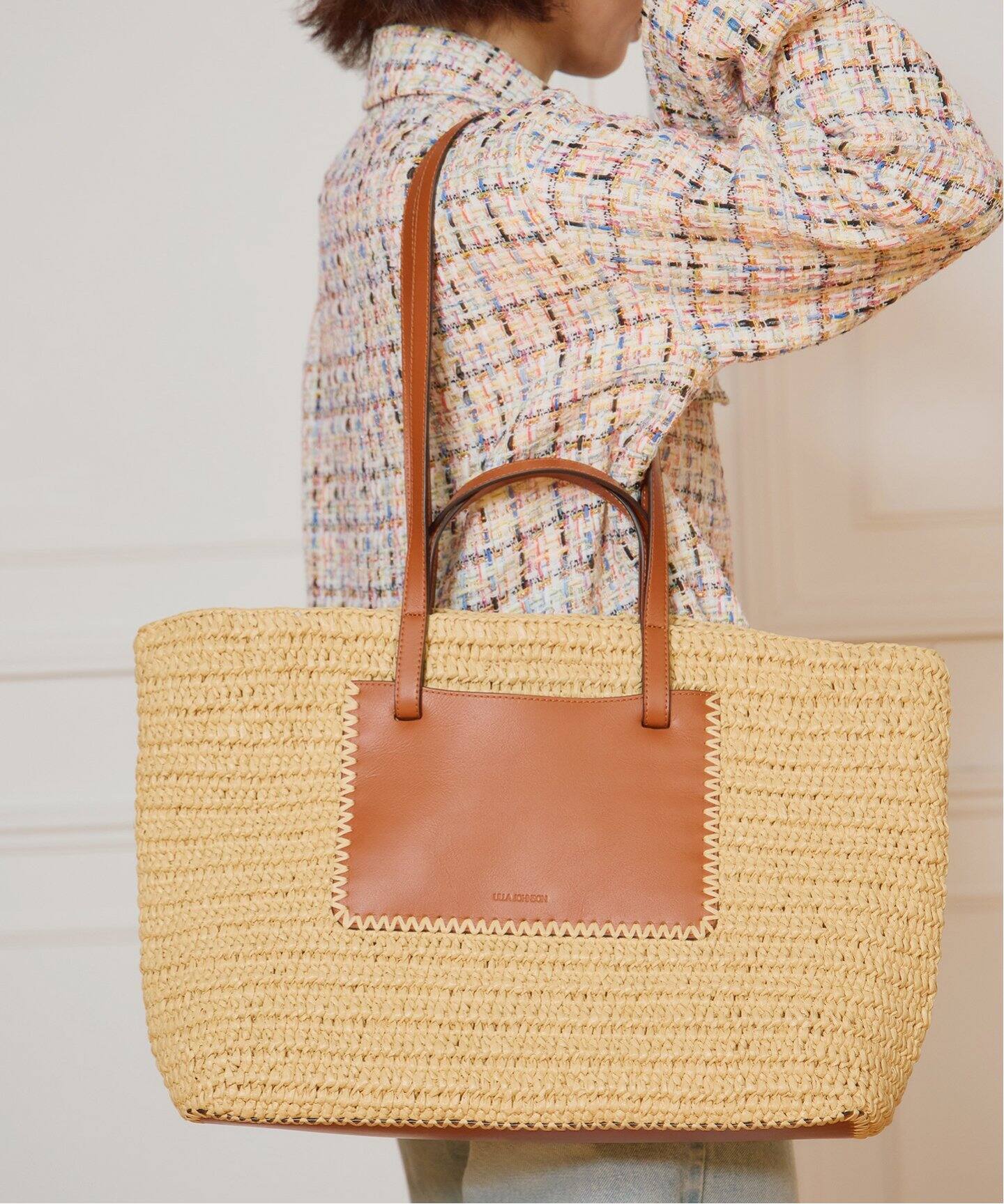 ULLA JOHNSON/ウラ ジョンソン LALI LARGE RAFFIA TOTE バッグ（かご 