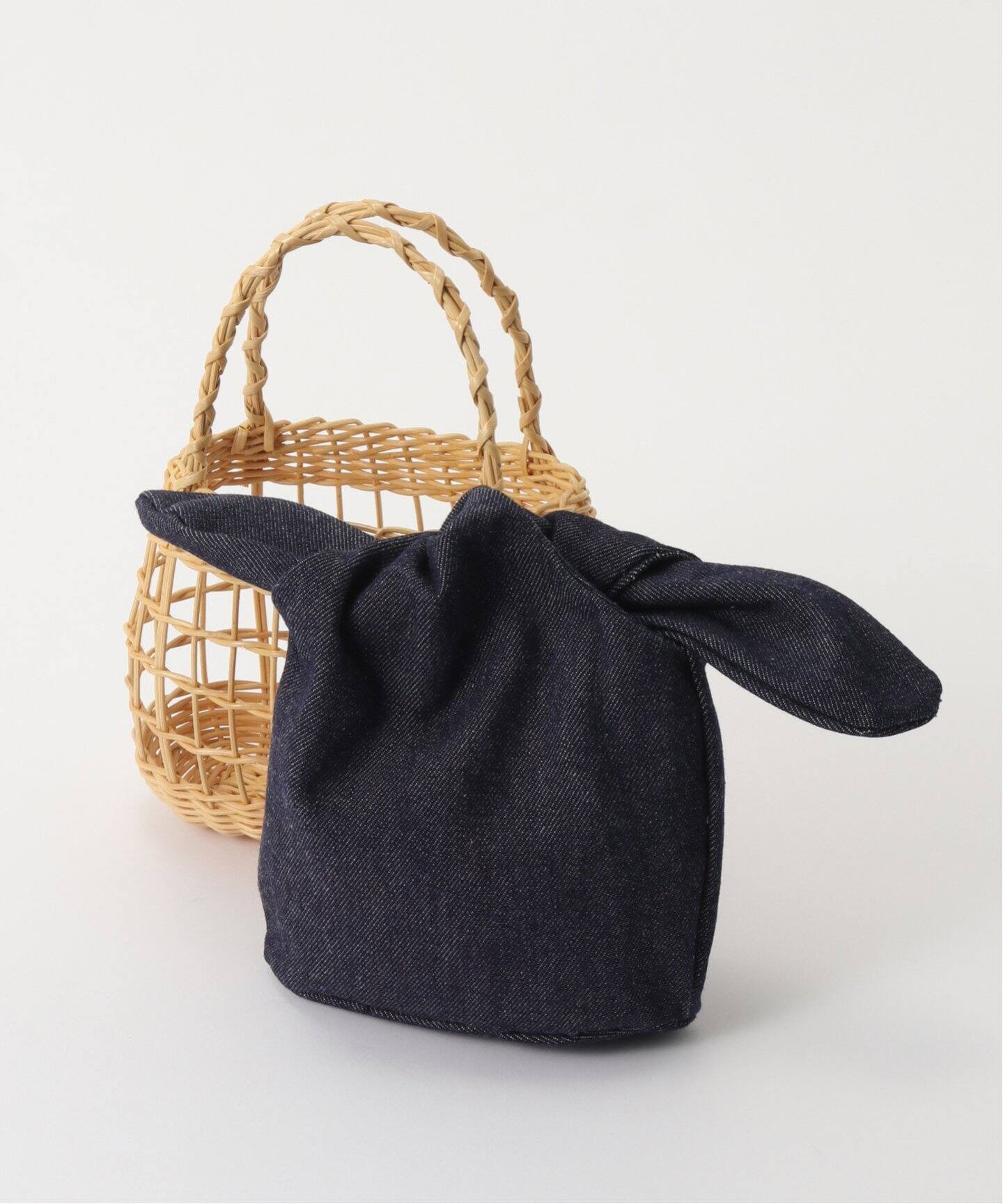 Maria la rosa/マリア ラ ローザ SMALL WAPITI NET W/JEAN PO バッグ 