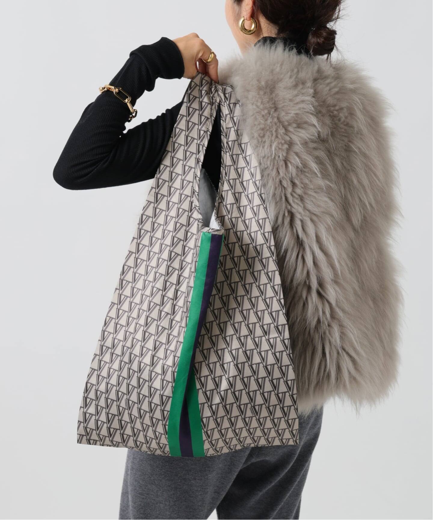 VERMEILモノグラムエコバッグMedium グレー ミディアム ヴェルメイユ パー イエナ VERMEIL par iena 《追加6》VERMEIL