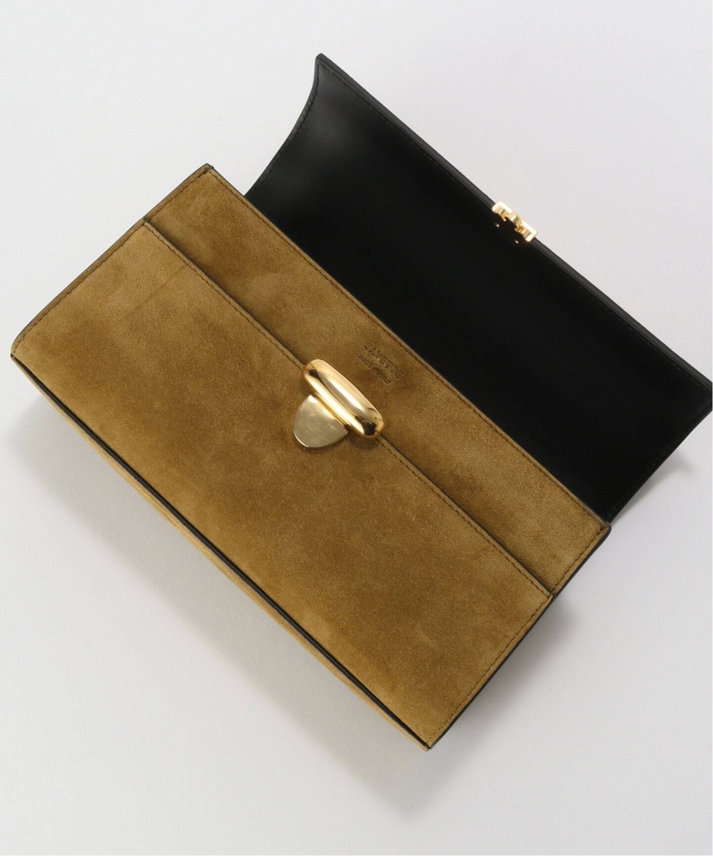 SAVETTE サヴェット THE SYMMETRY POCHETTE Suede Calf（ハンドバッグ