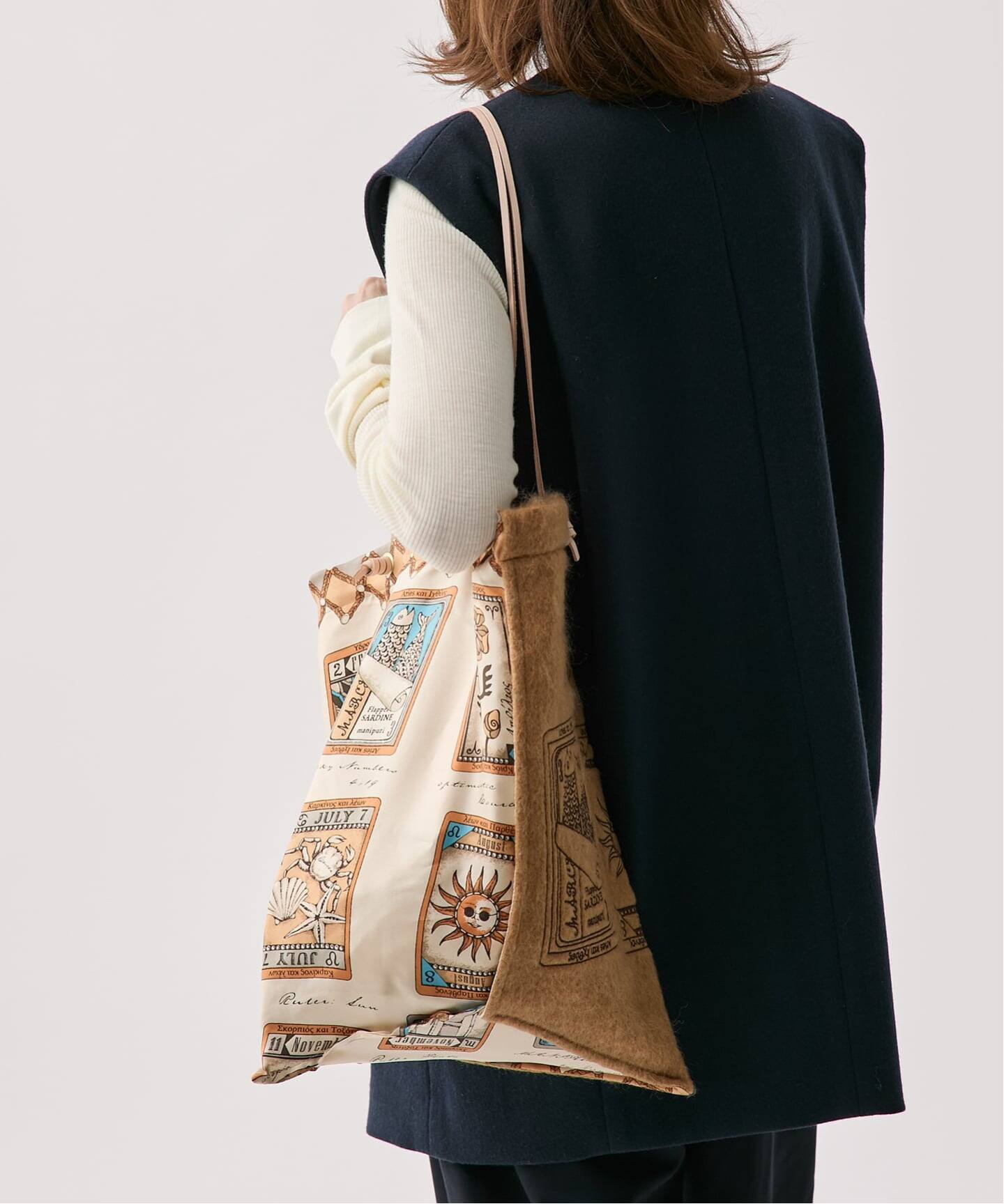 manipuri マニプリ 刺繍プリントトートL 0153252205（トートバッグ 
