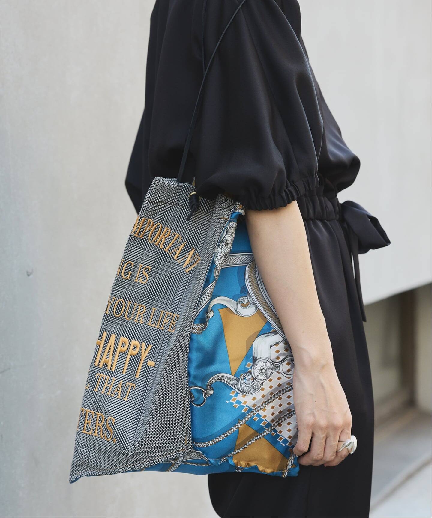 manipuri マニプリ 刺繍プリントトートL 0153252402（トートバッグ 