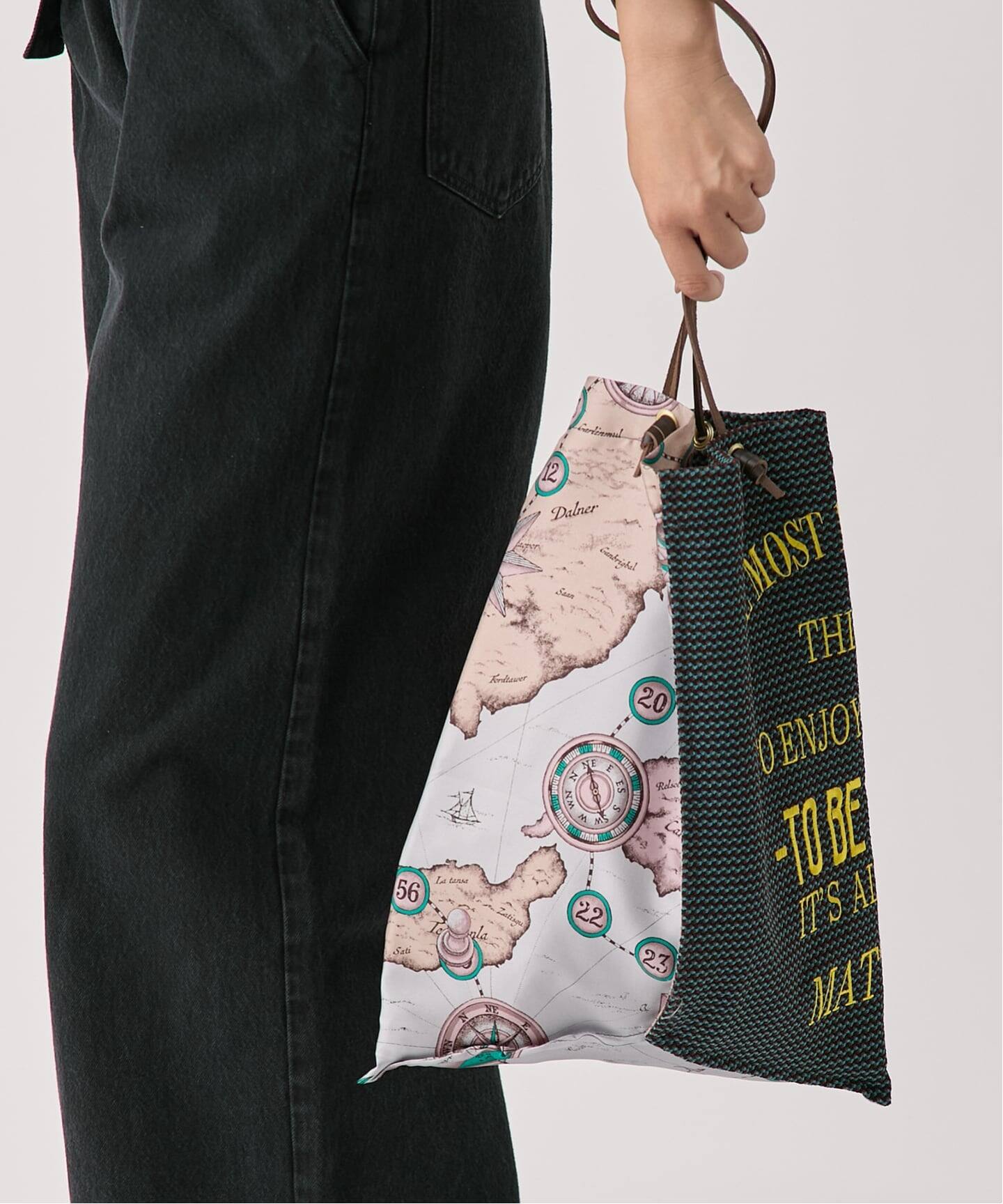 manipuri マニプリ 刺繍プリントトートL 0153252403（トートバッグ