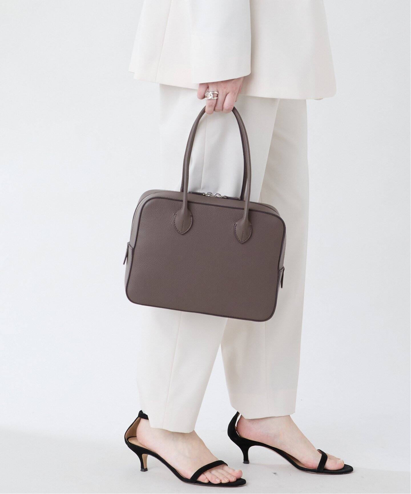 予約》MAISON CANAU（メゾン カナウ） ボックスボストンM ハンドル別注 