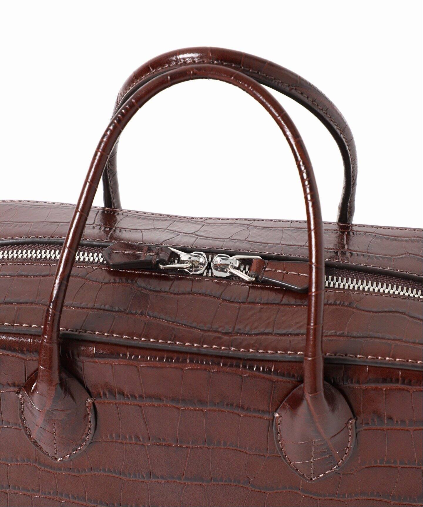 MAISONCANAU/メゾンカナウ　MCLH2BB1 ボックスボストン(M) 削ぎ落とされたモードな印象が漂うボックスボストン
