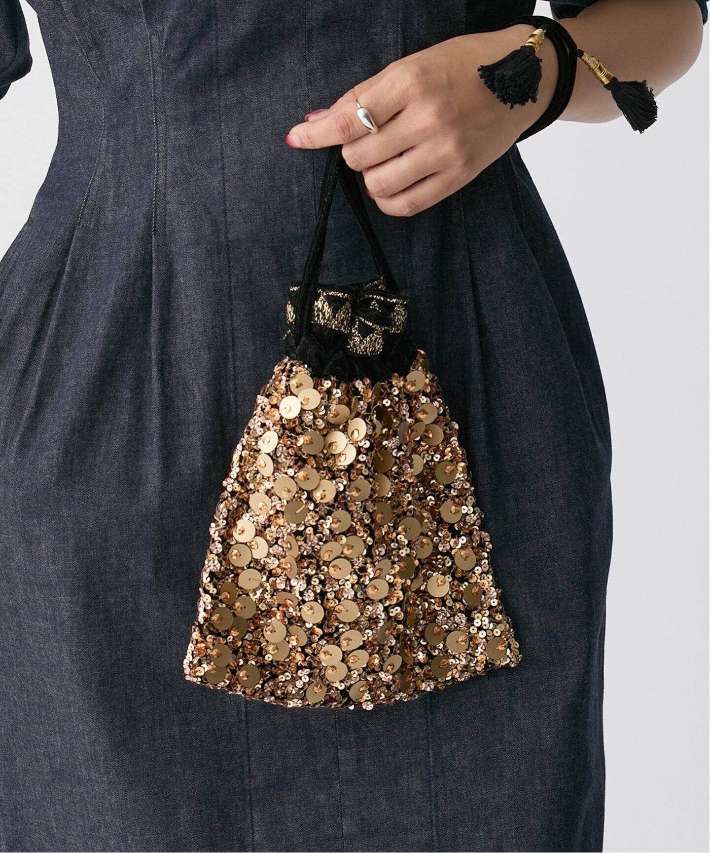 CITRUS シトラス 別注Gold Sequines Potli Bag C25/PO863（その他