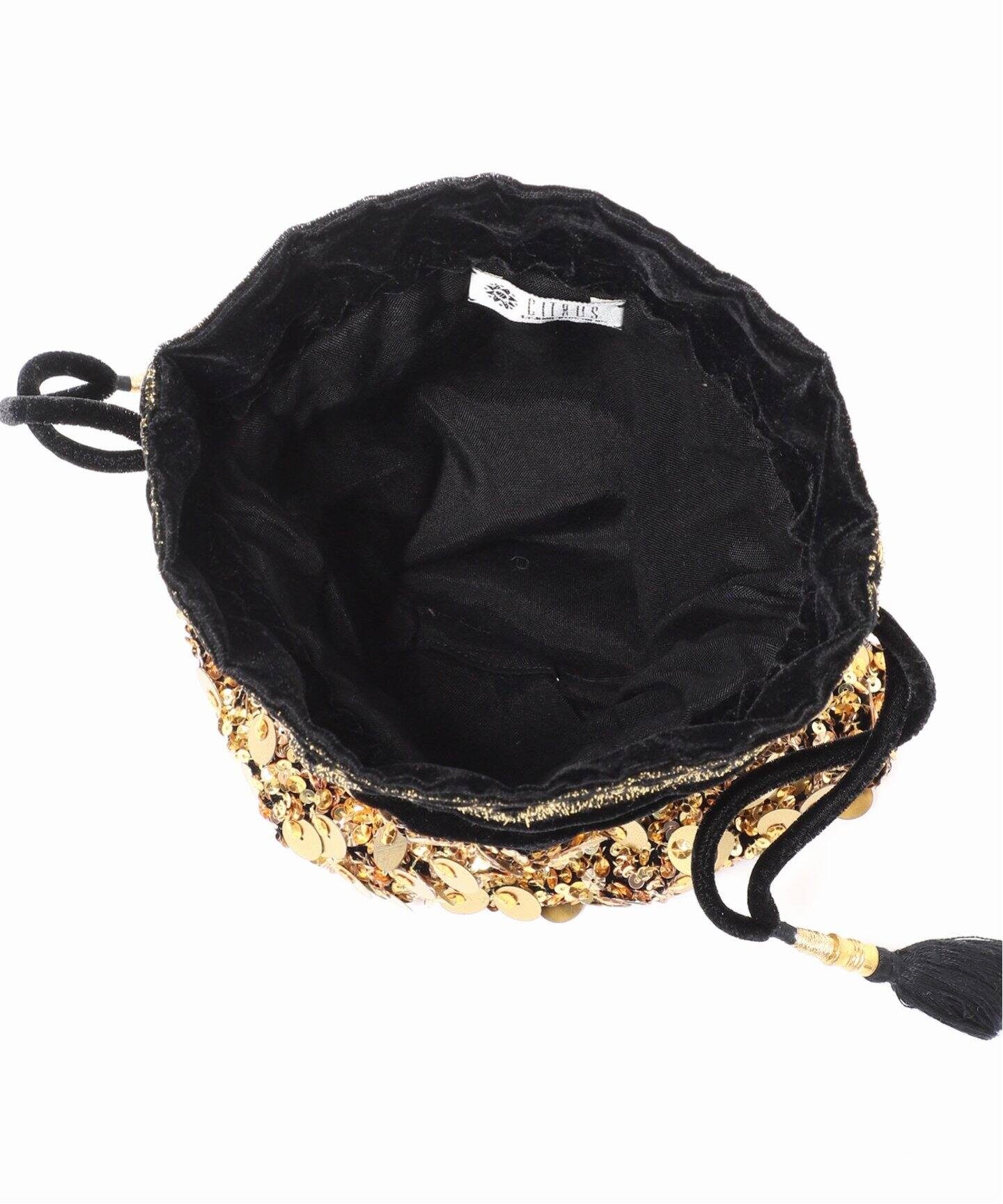 CITRUS シトラス 別注Gold Sequines Potli Bag C25/PO863