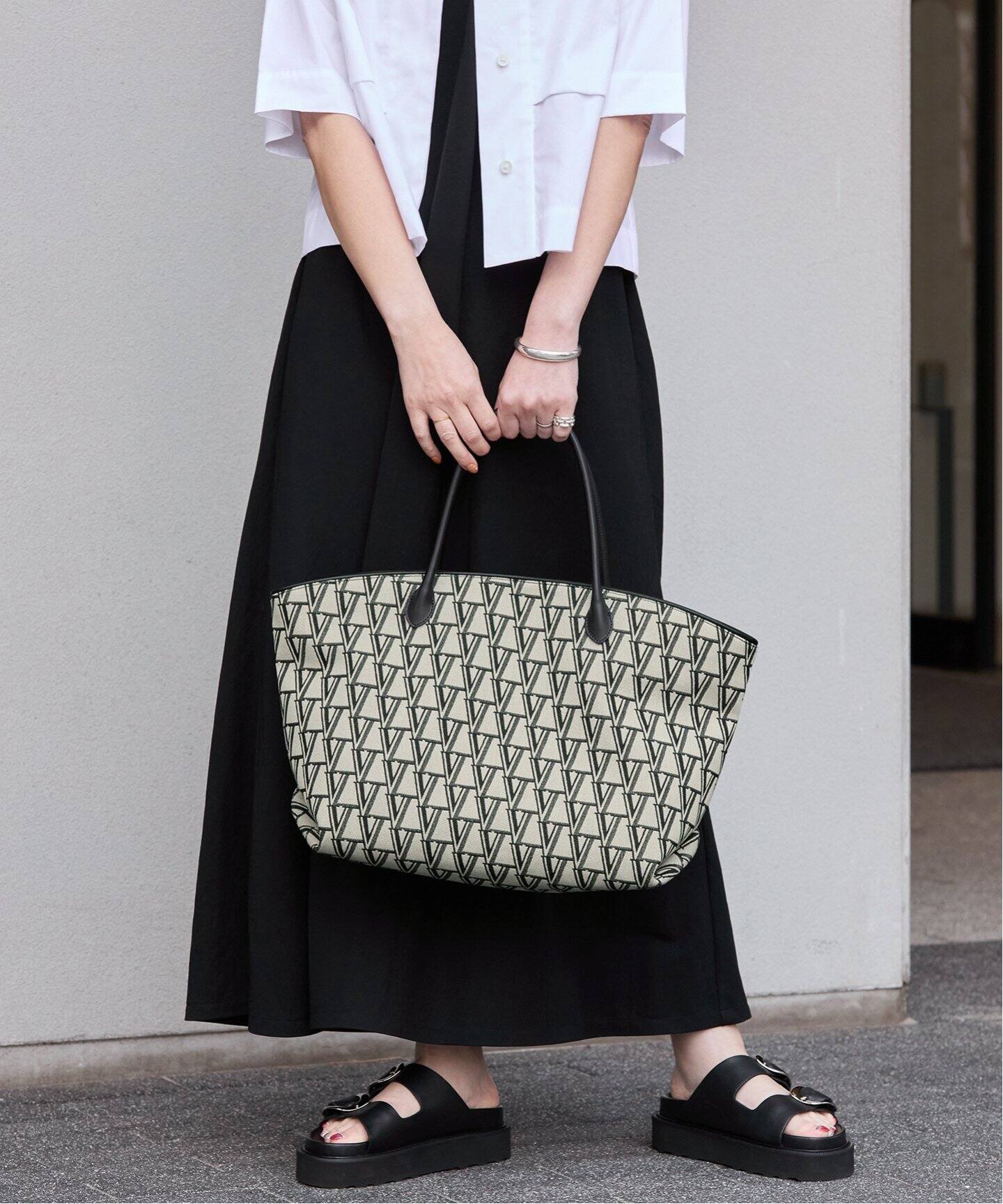 S'AIME◆Jennie ベルトバックル トートバッグ (M)◆送料込 S'AIME Jennie皮帶釦肩背包(S)｜ S'AIME東京企劃