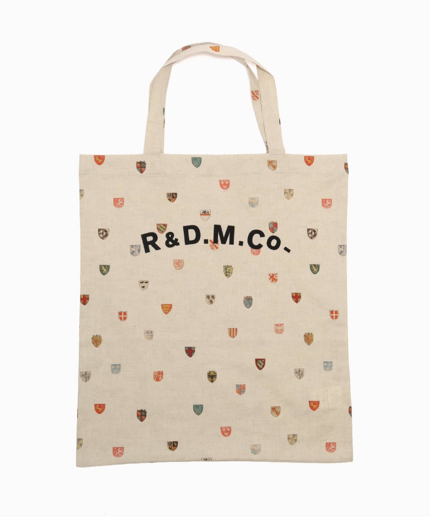 Queen モントリオール　トートバッグ R&D.M.Co/オールドマンズテイラー】COTTON LINEN COAT OF ARMS