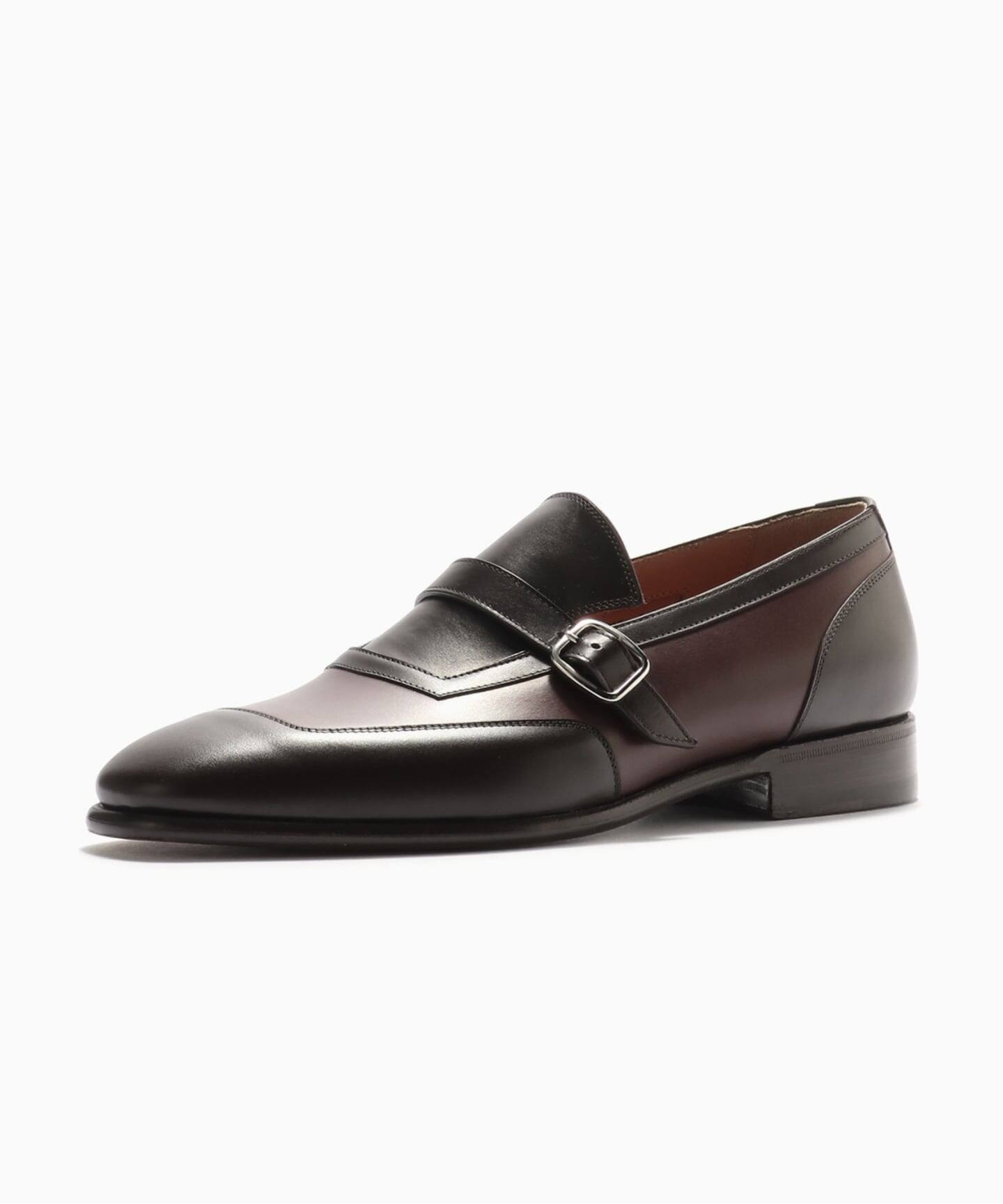箱付き F.lli Giacometti オーストリッチスリッポンレザーシューズ made in italy F.lli Giacometti ostrich leather slip-on shoes