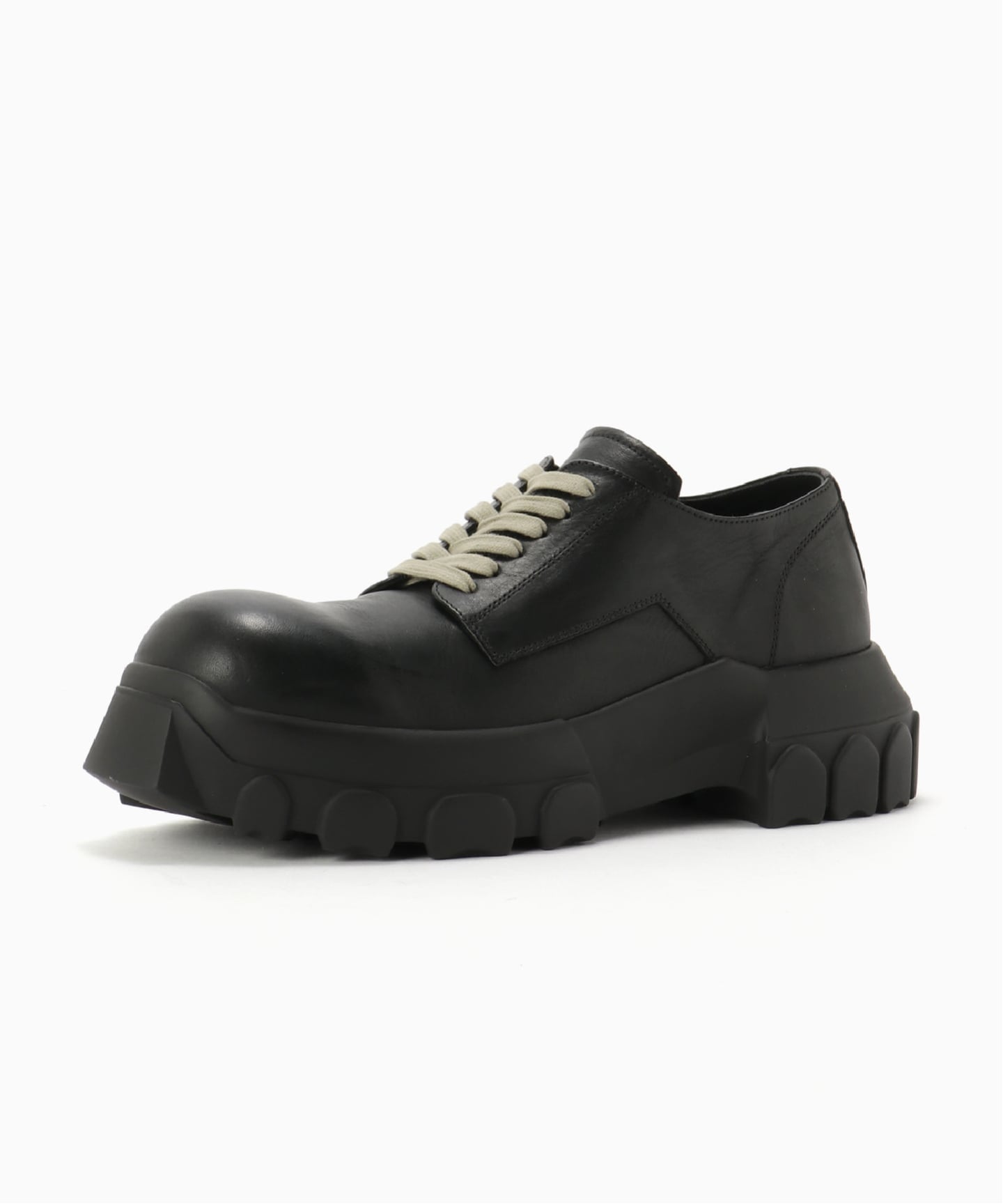 RICK OWENS:RU02E1884LOO-099:LACEUP BOZO TRACTOR（レザー