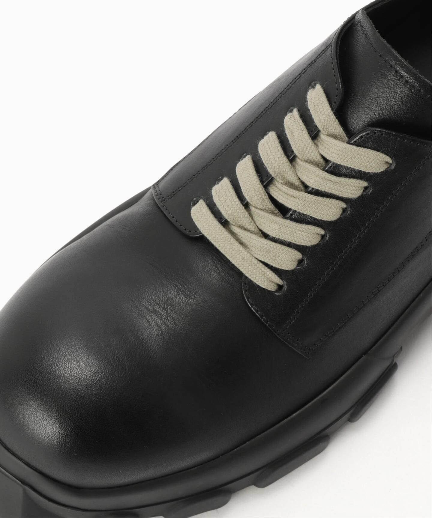 RICK OWENS:RU02E1884LOO-099:LACEUP BOZO TRACTOR（レザー