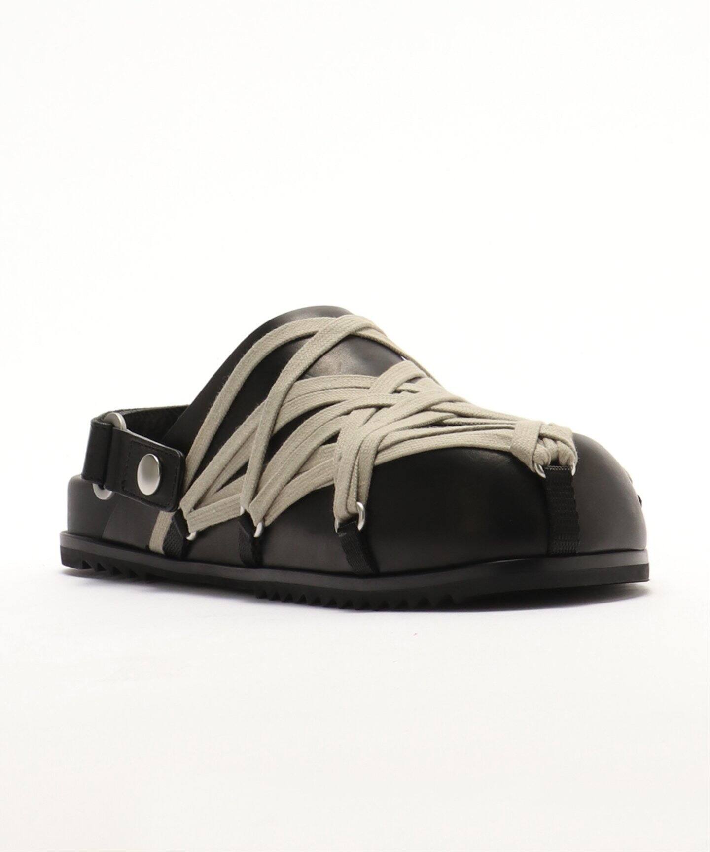 RICK OWENS:RU01E5813LOOW1-009:MEGALACED MULE（レザーシューズ