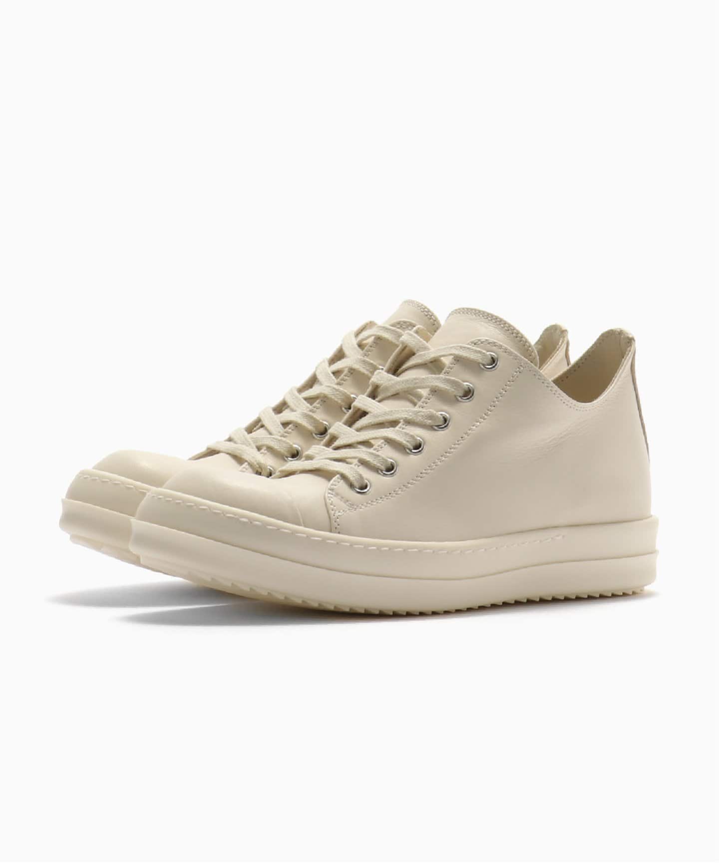 RICK OWENS:RP01E7891LCO-1111:LOW SNEAKS（レザーシューズ