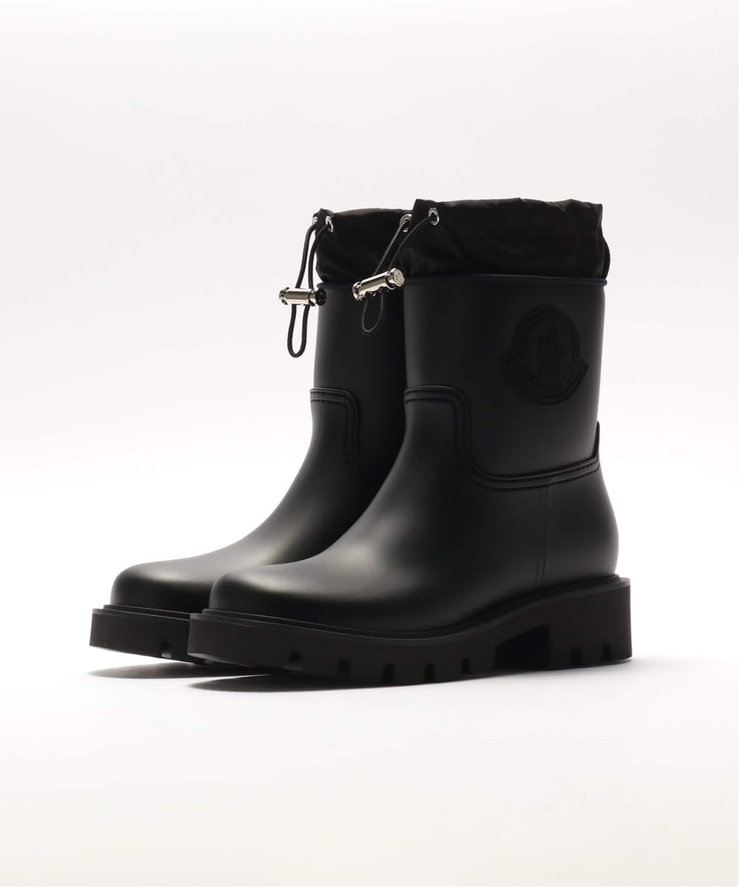 MONCLER 黒 レインブーツ ショート MONCLER:4G00200M4522-999:KICKSTREAM RAIN BO（ブーティ