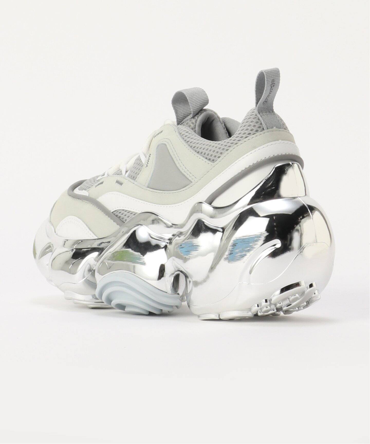 ◆grounds グラウンズ◆MOOPIE JAWS CHROME 厚底 スニーカー MOOPIE CHROME SCRATCH - CREAM SKY / CHROME (ムーピー