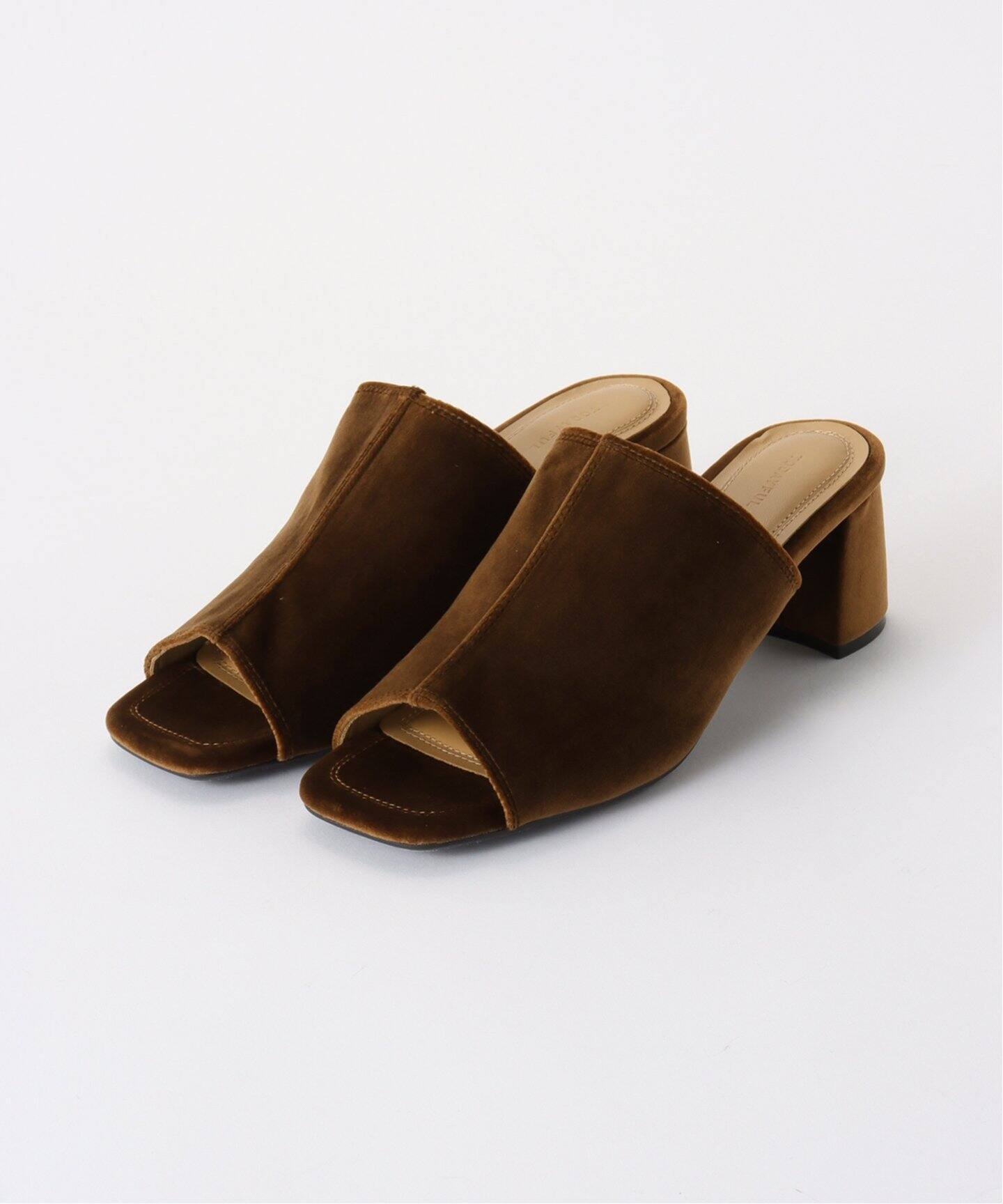 TODAYFUL Square Velour Sandals 12511002（サンダル）｜BOICE FROM 