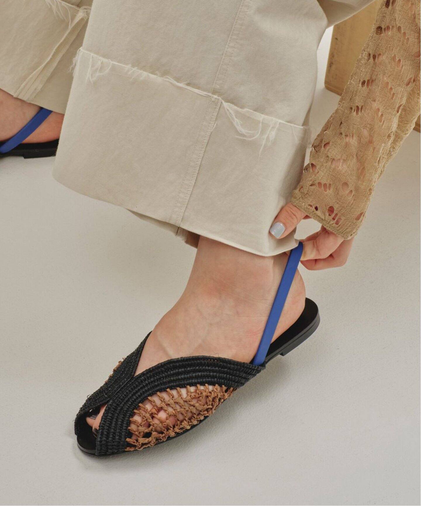 TODAYFUL Raffia Slide Sandals（サンダル）｜BOICE FROM