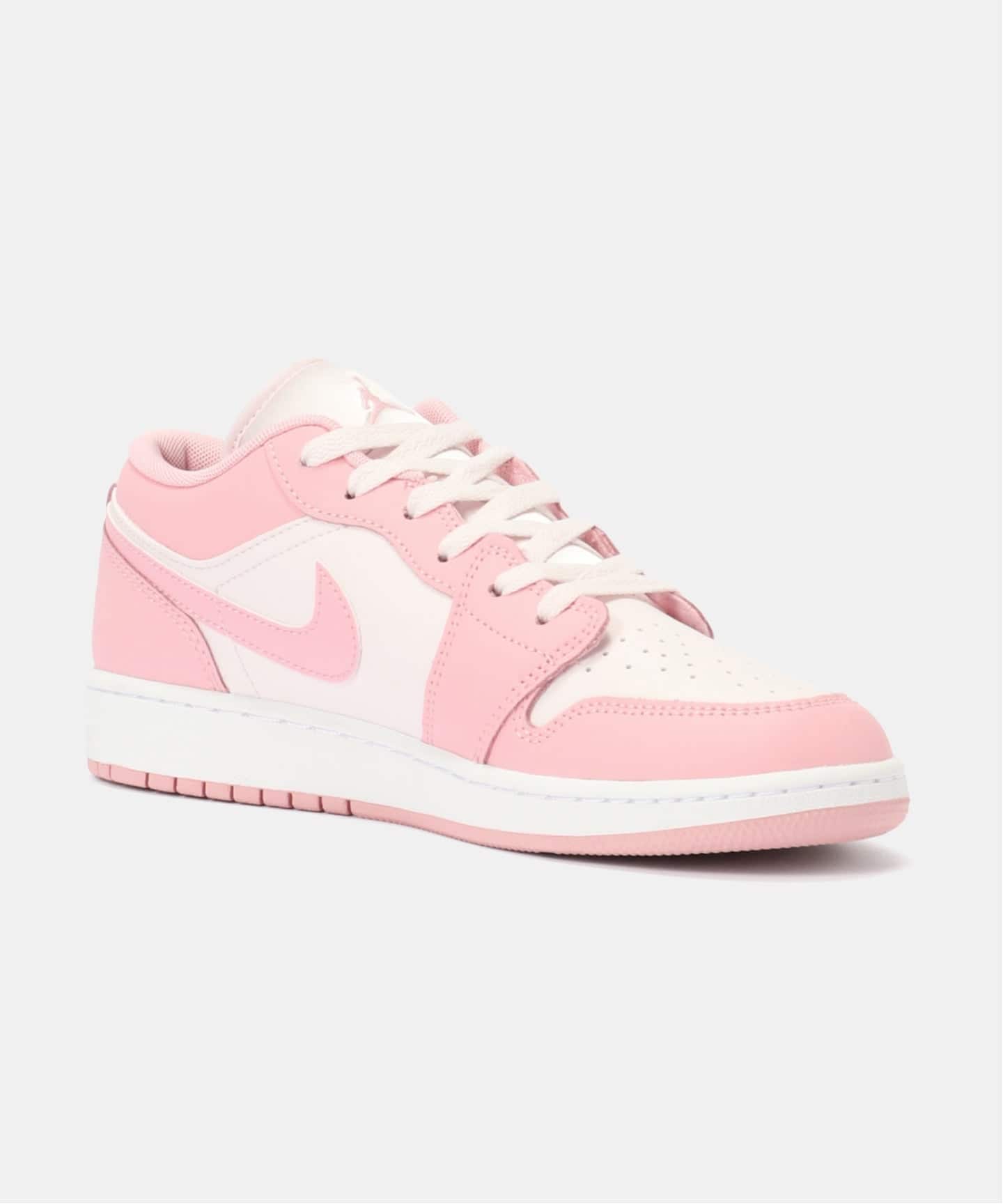 新品/アイボリーベースダイヤ柄平織りマゼンタピンク　ベニワレンNo.614 JORDAN BRAND AIR JORDAN 1 LOW GS 553560-614（スニーカー