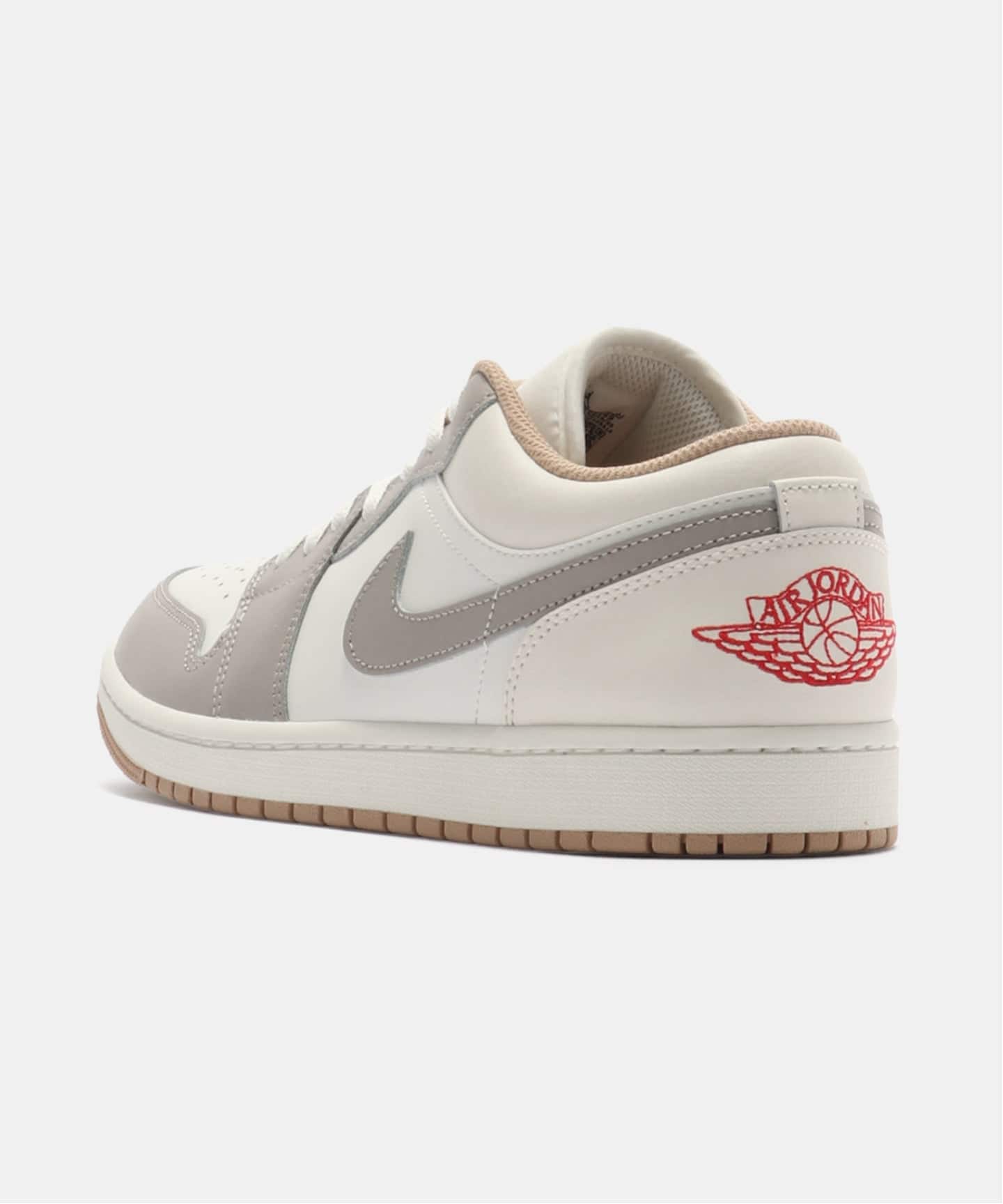 花　WテーラードL 灰　ヘリンボーン　ロゴB JORDAN BRAND AIR JORDAN 1 LOW 553558-169（スニーカー