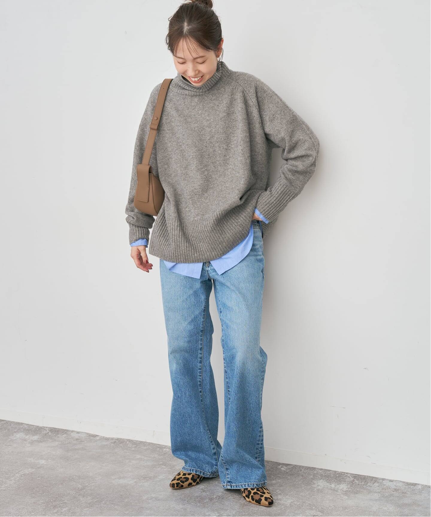 WEB限定》Spick & Span レザーポインテッドフラットシューズ