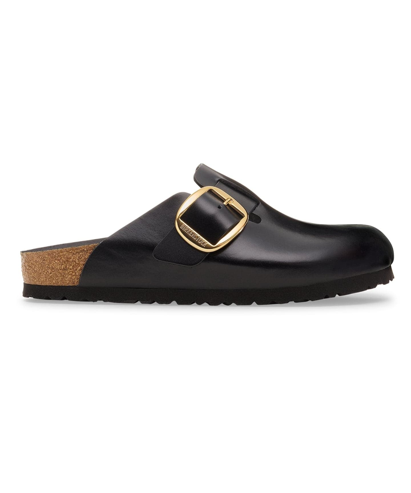 Birkenstock ブラック フラットシューズ BIRKENSTOCK/ビルケンシュトック BOSTON BIG BUCKLE BB