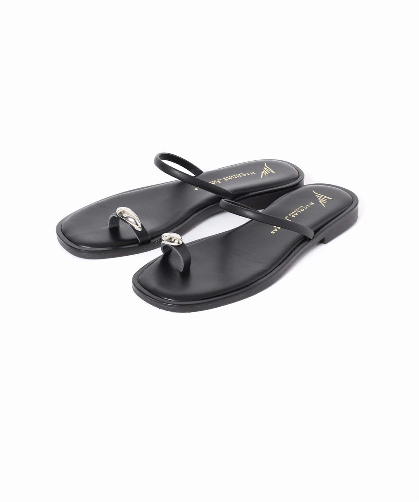 25ss ニコラスライナス　メタルポイントサンダル　36 黒 FRAMeWORK サンダル 「追加」NICOLAS LAINAS/ニコラスライナス