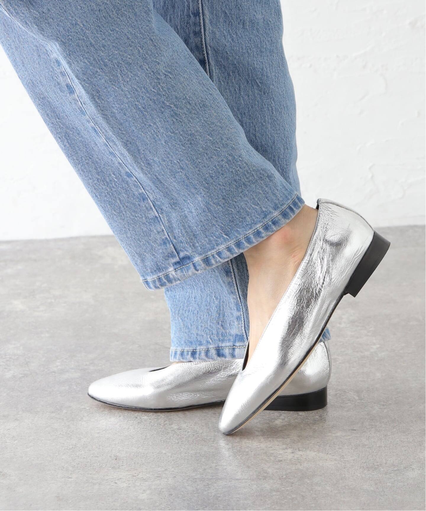 LANAPO SHOES /ラナポシューズ シルバーフラットシューズ（フラット
