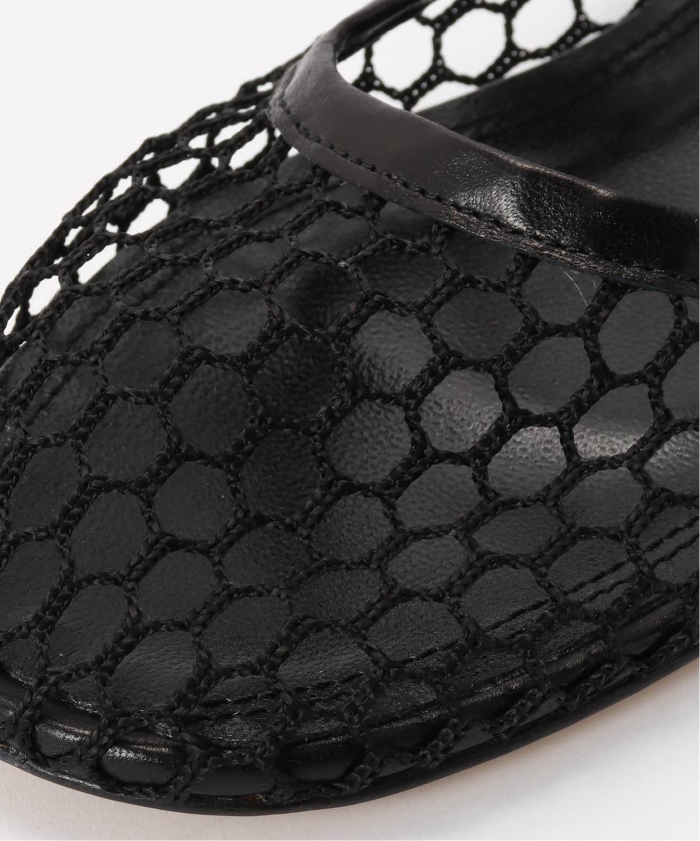 【slobe iena】bonitas メッシュフラットシューズ ブラック 2024 SLOBE IENA メッシュ ミュール パンプス ブラック 24