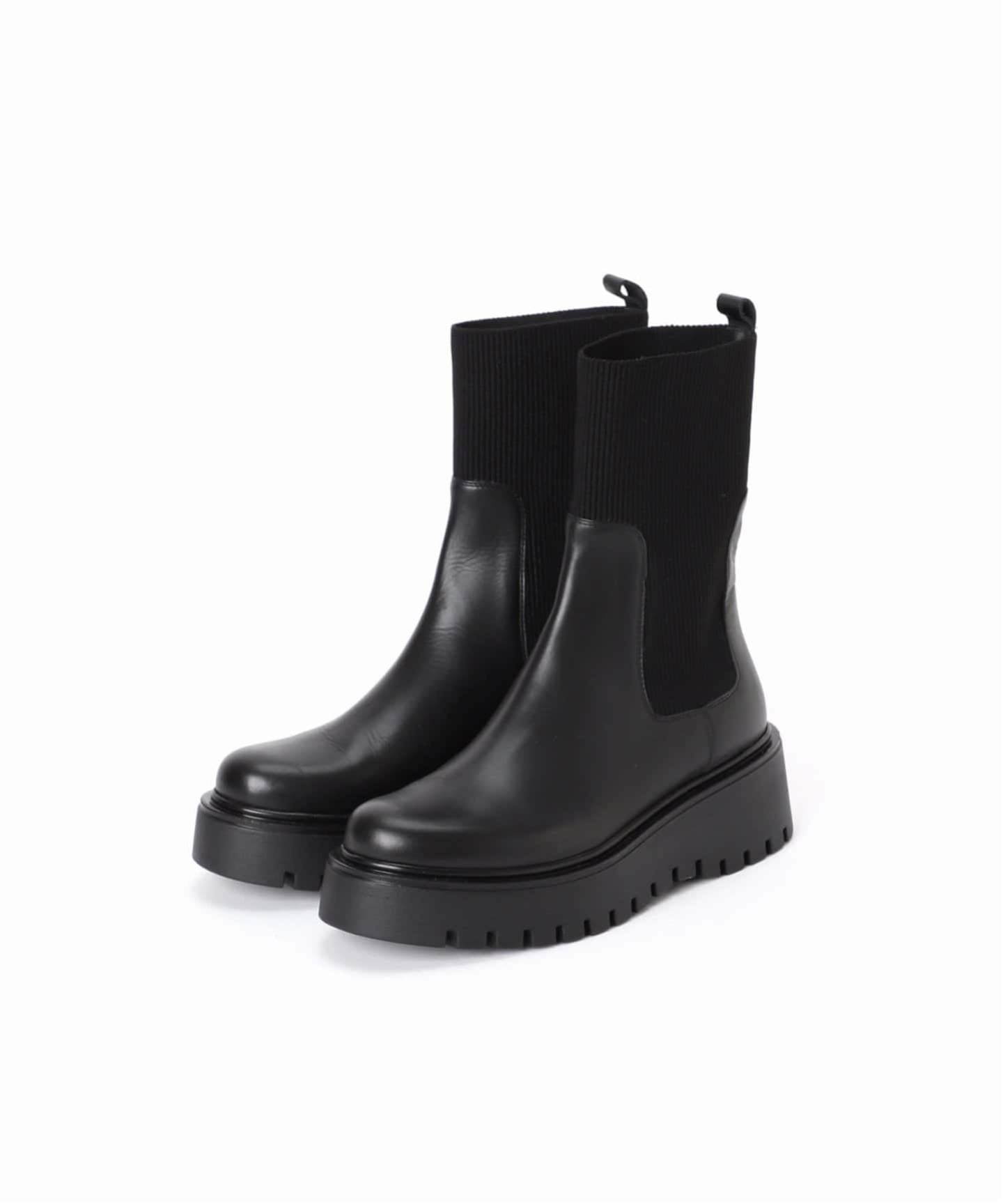 ☆美品☆【コルソローマノーヴェ】サイドゴアブーツ (38) 厚底　軽量　黒 ☆美品☆【コルソローマノーヴェ】サイドゴアブーツ (38) 厚底