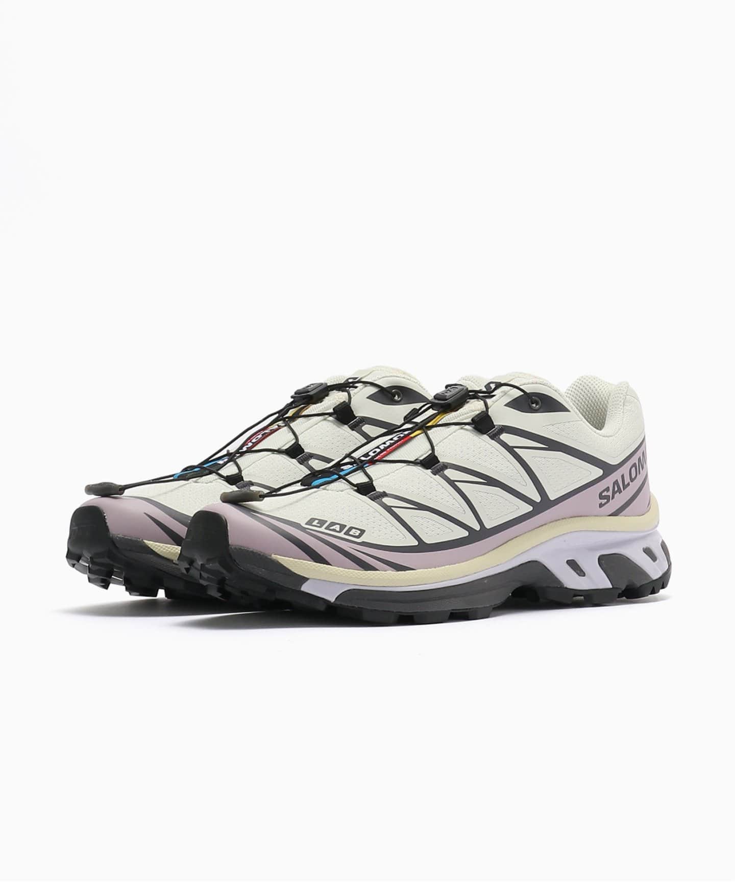 【真人出品】　p6 a6 SALOMON(サロモン) XT-6 WHT/PPL L47737600（スニーカー